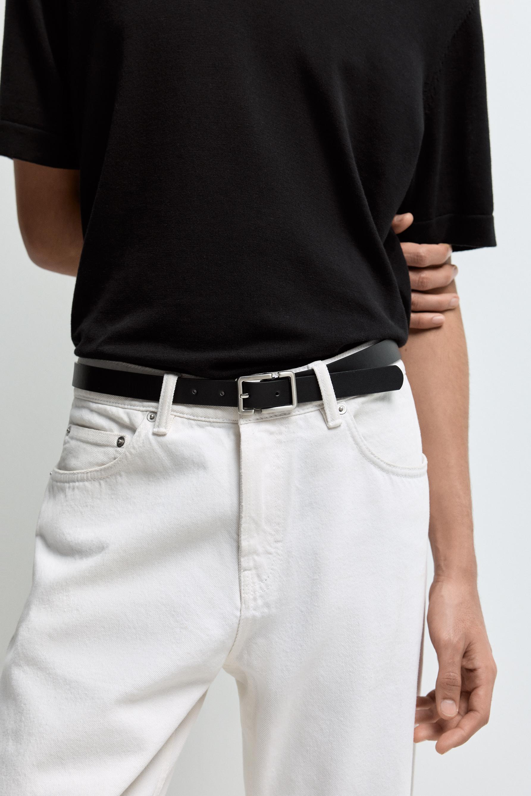 Cinturón efecto piel