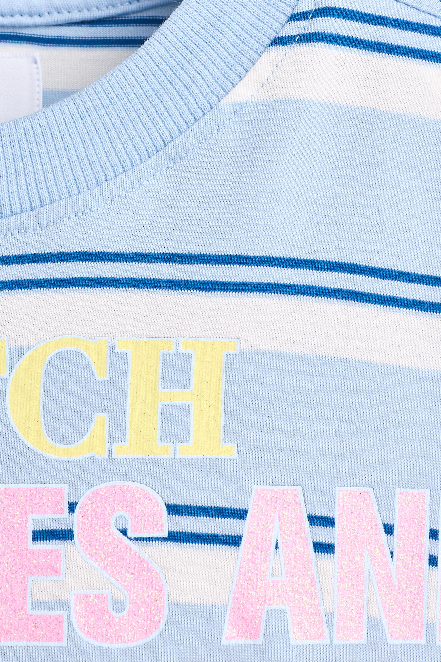 Stitch ©Disney Striped T-shirt — PALE BLUE