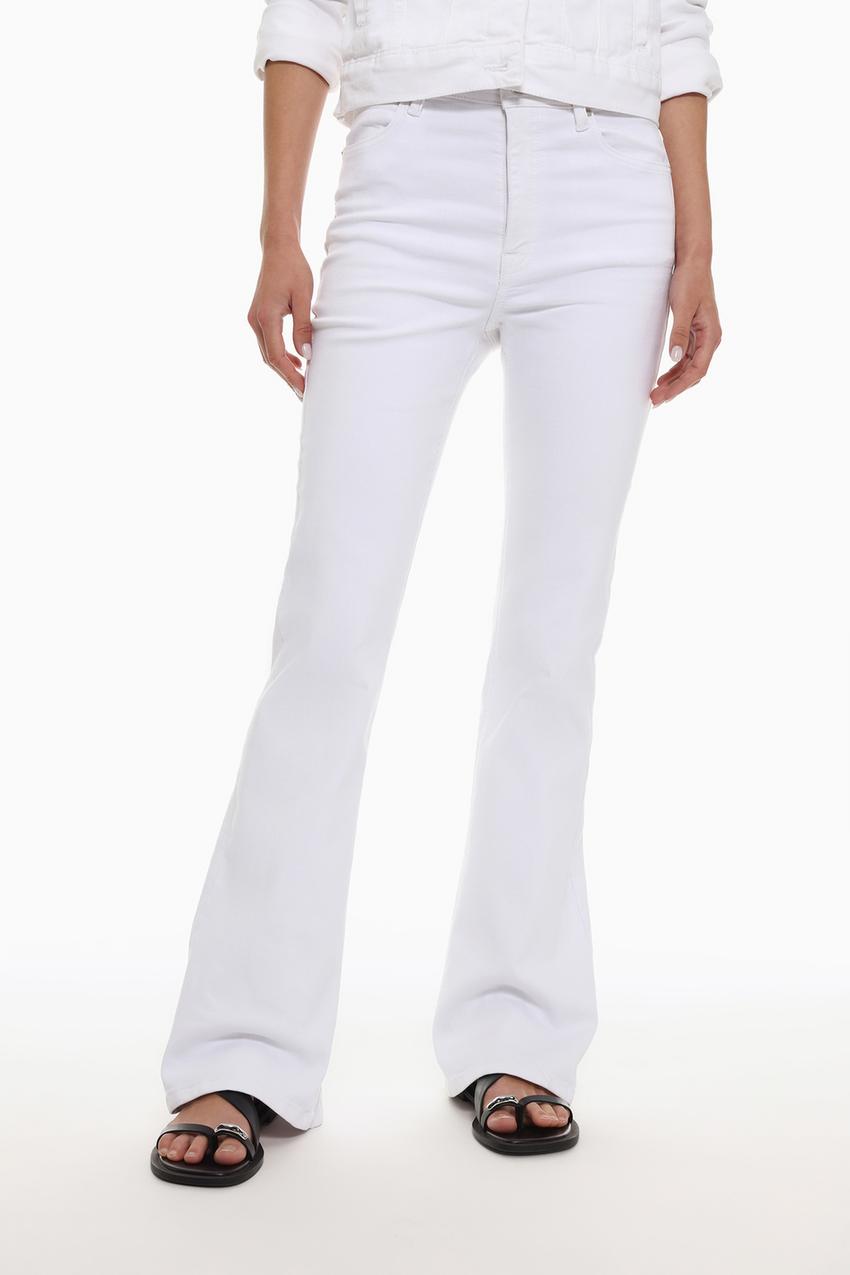 White House High Rise Flare White Jeans White House Black Market