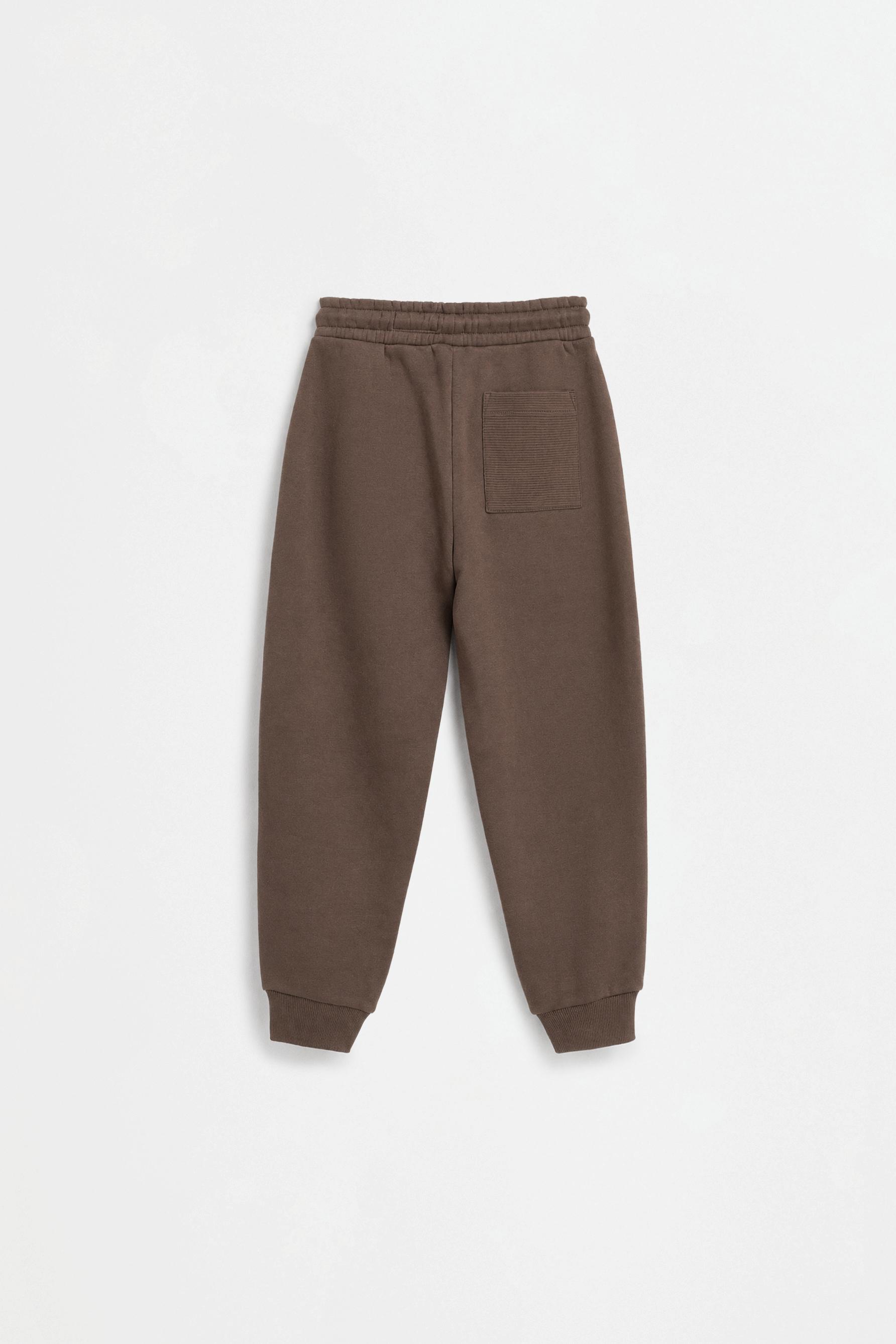 Ottoman plush joggers — CHOCOLATE