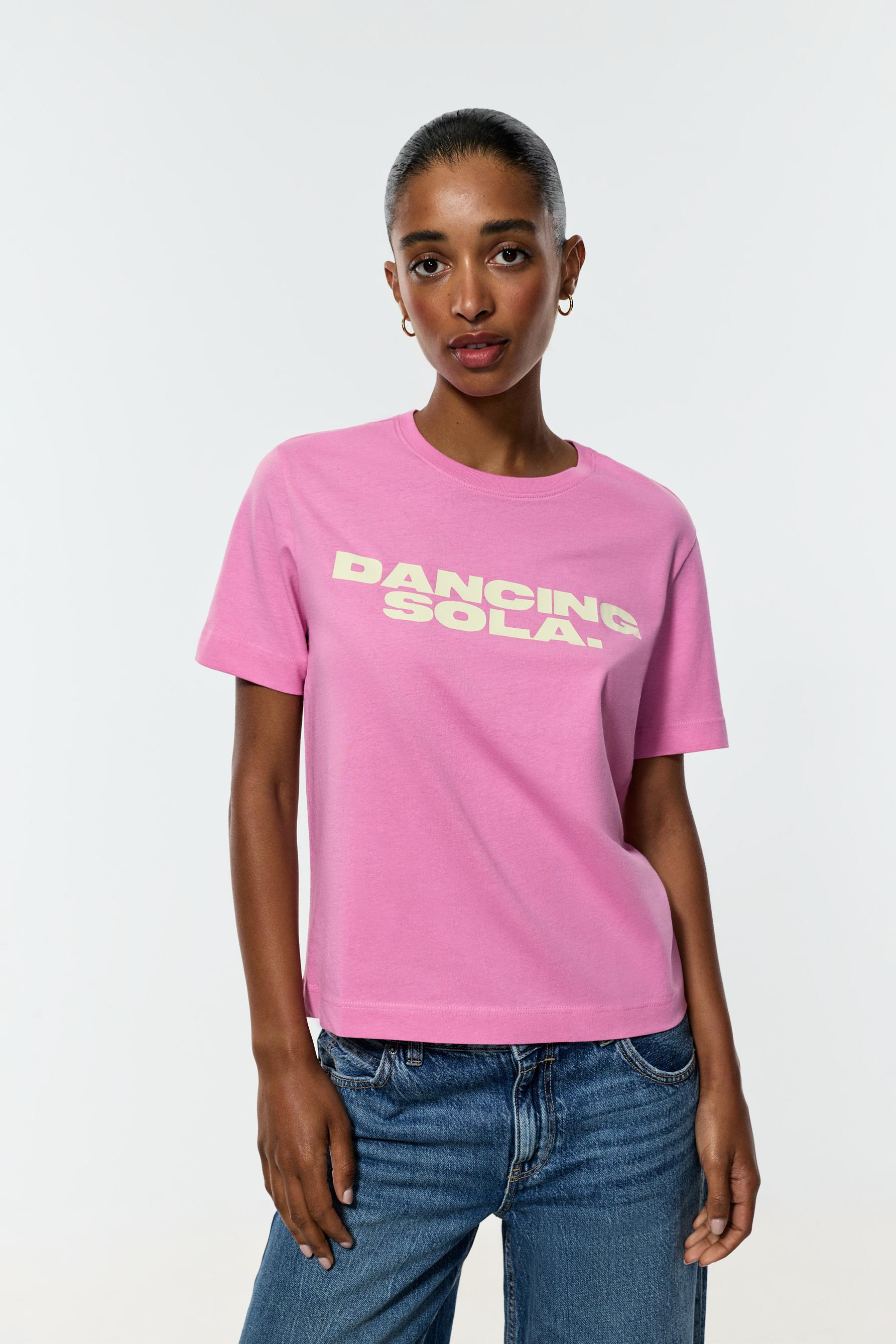 Printed T-shirt — FUCHSIA