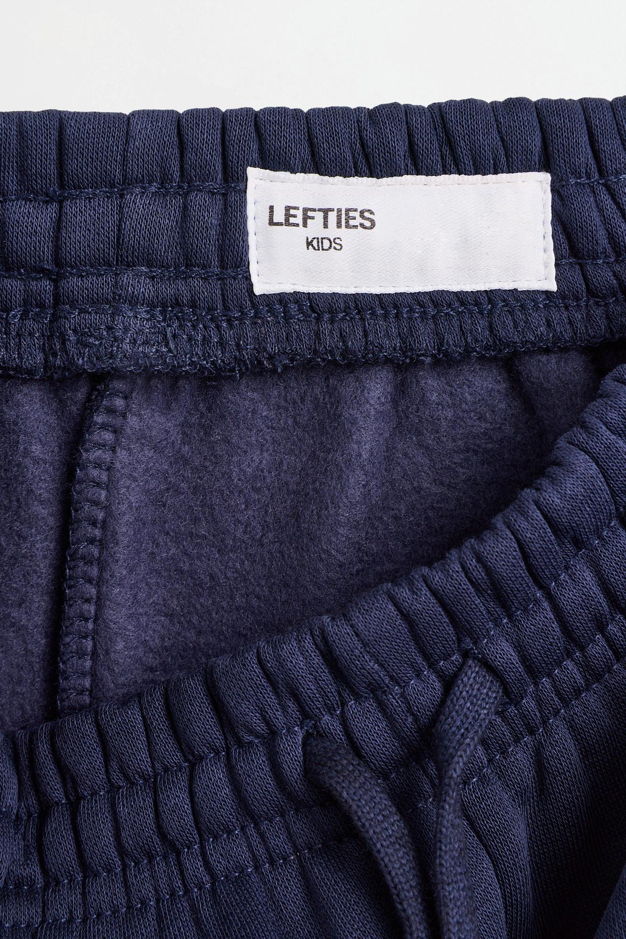 Straight-leg plush trousers — DARK BLUE