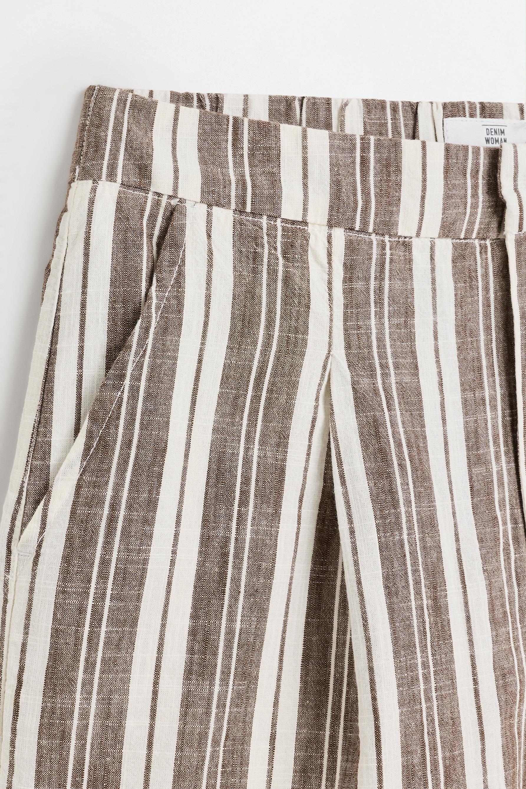 Denim shorts — STRIPED