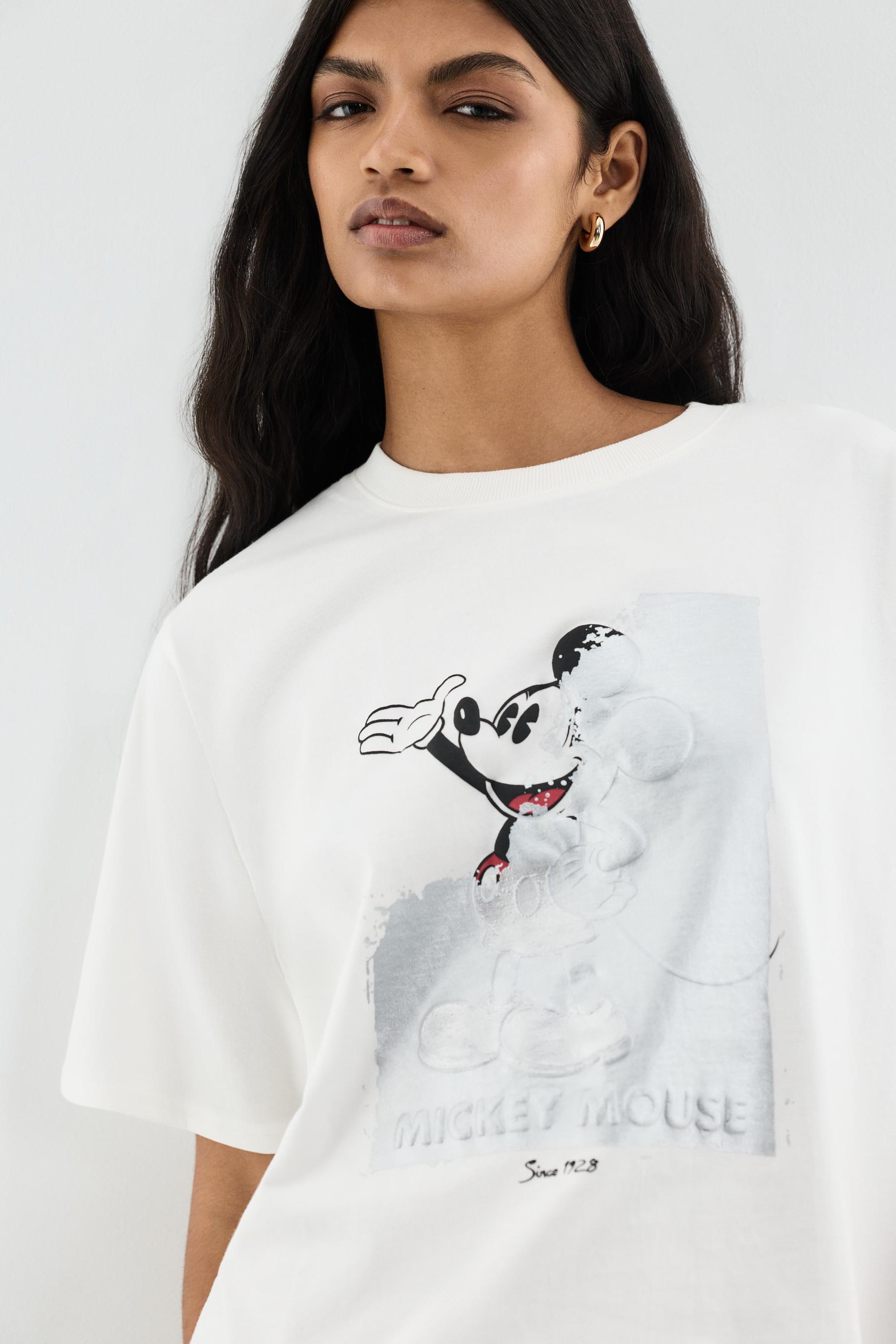 Metallic Mickey Mouse ©Disney T-shirt — OFF WHITE