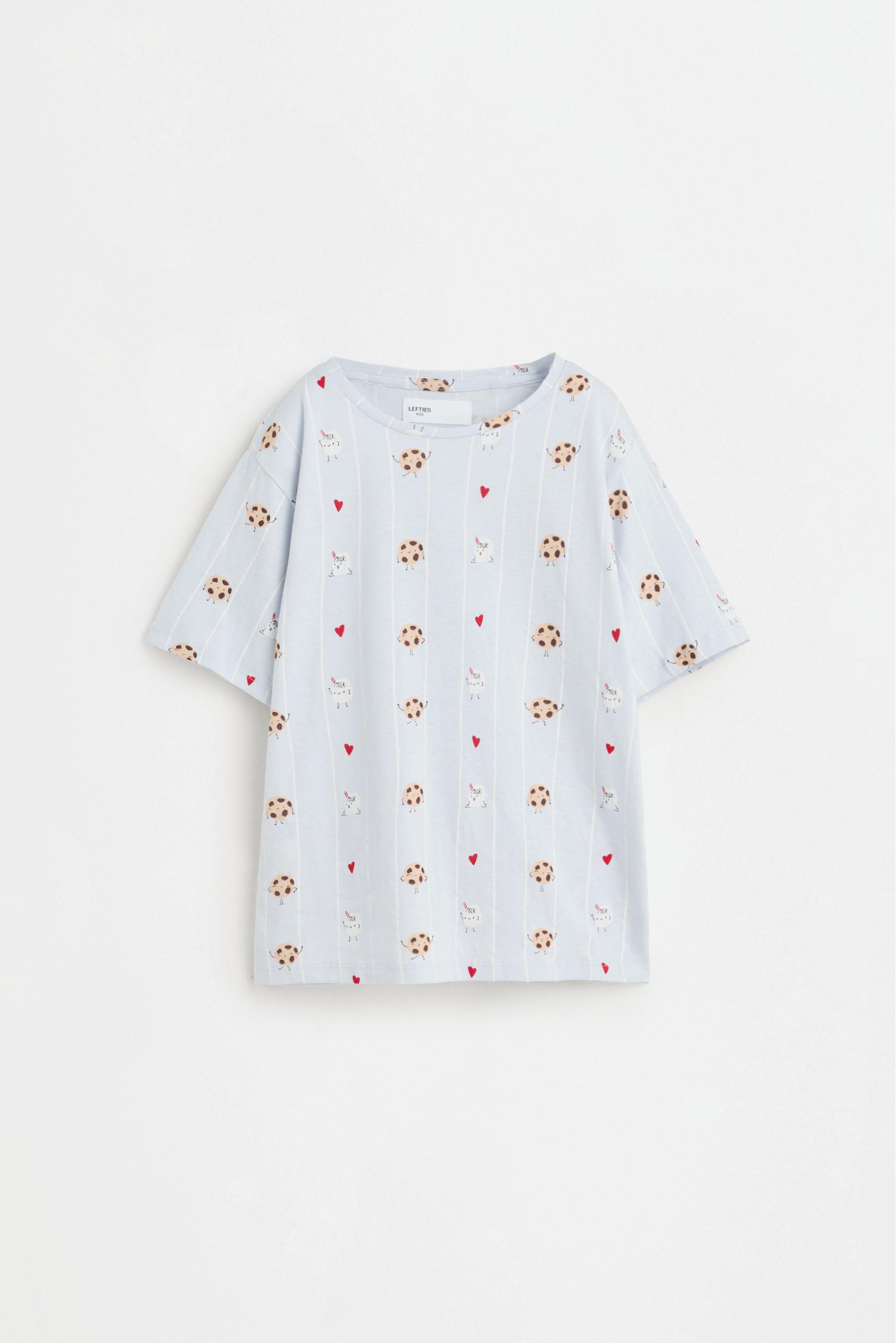 Cherry print pyjamas — PALE BLUE