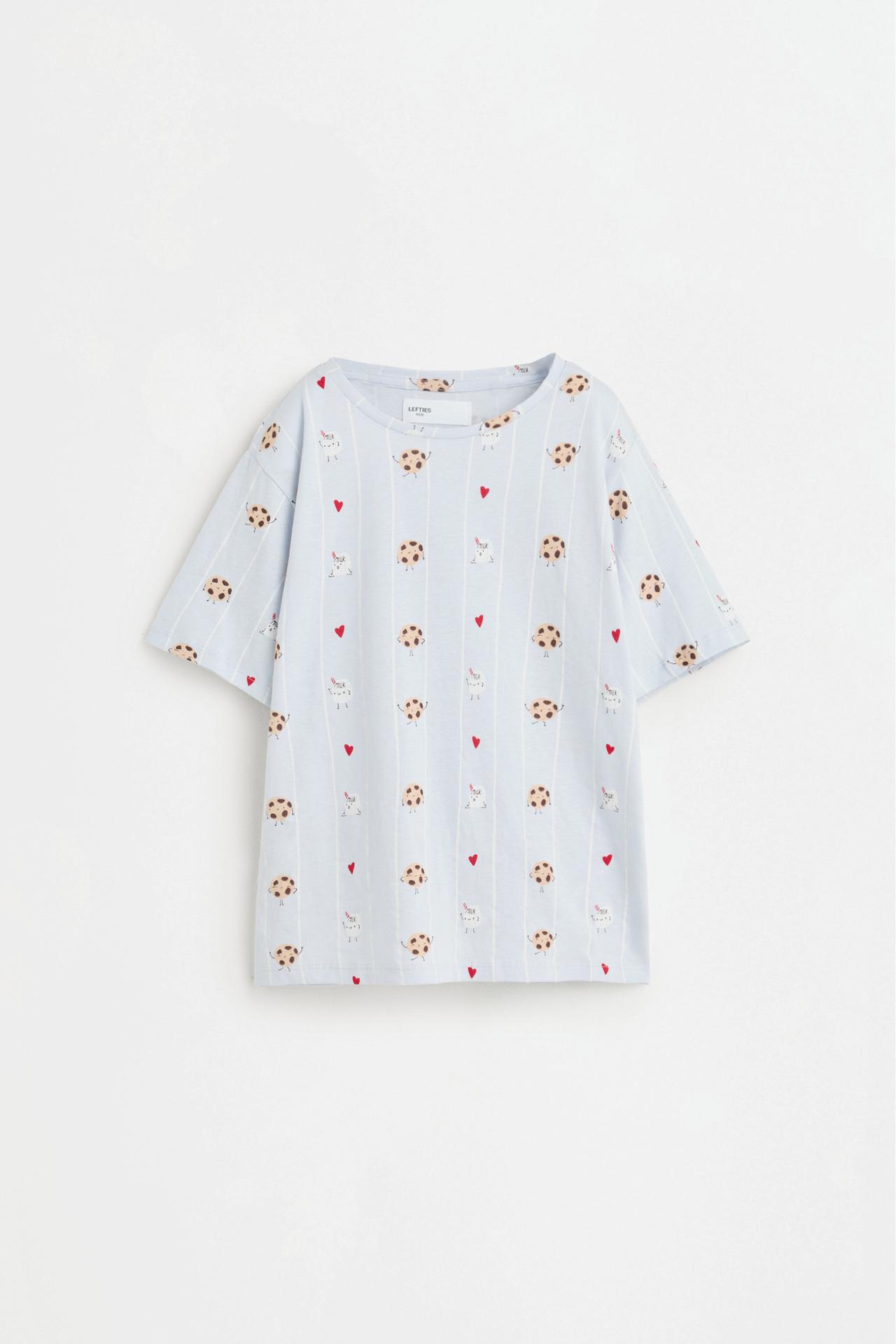 Cherry print pyjamas — PALE BLUE
