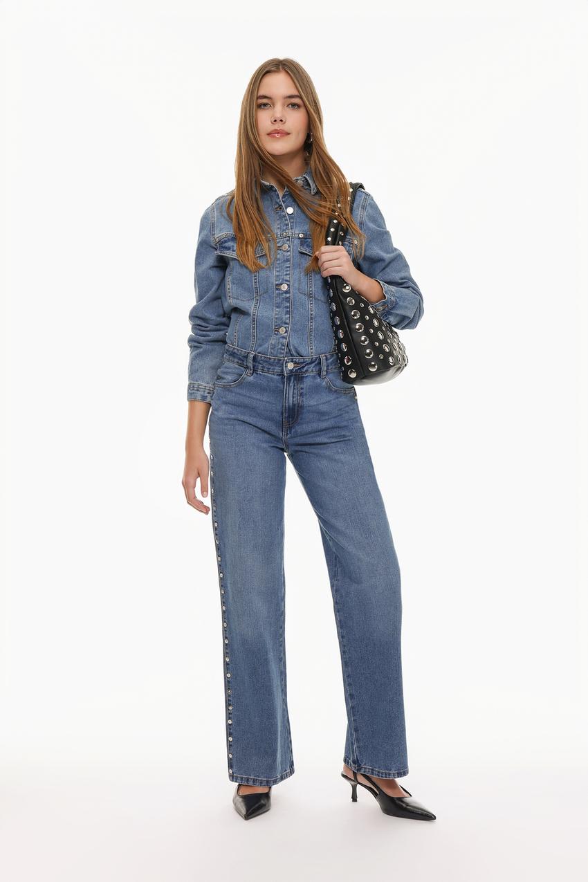 Jeans Flare Pantalones Vaqueros Lefties Mujer Pantalones Vaqueros