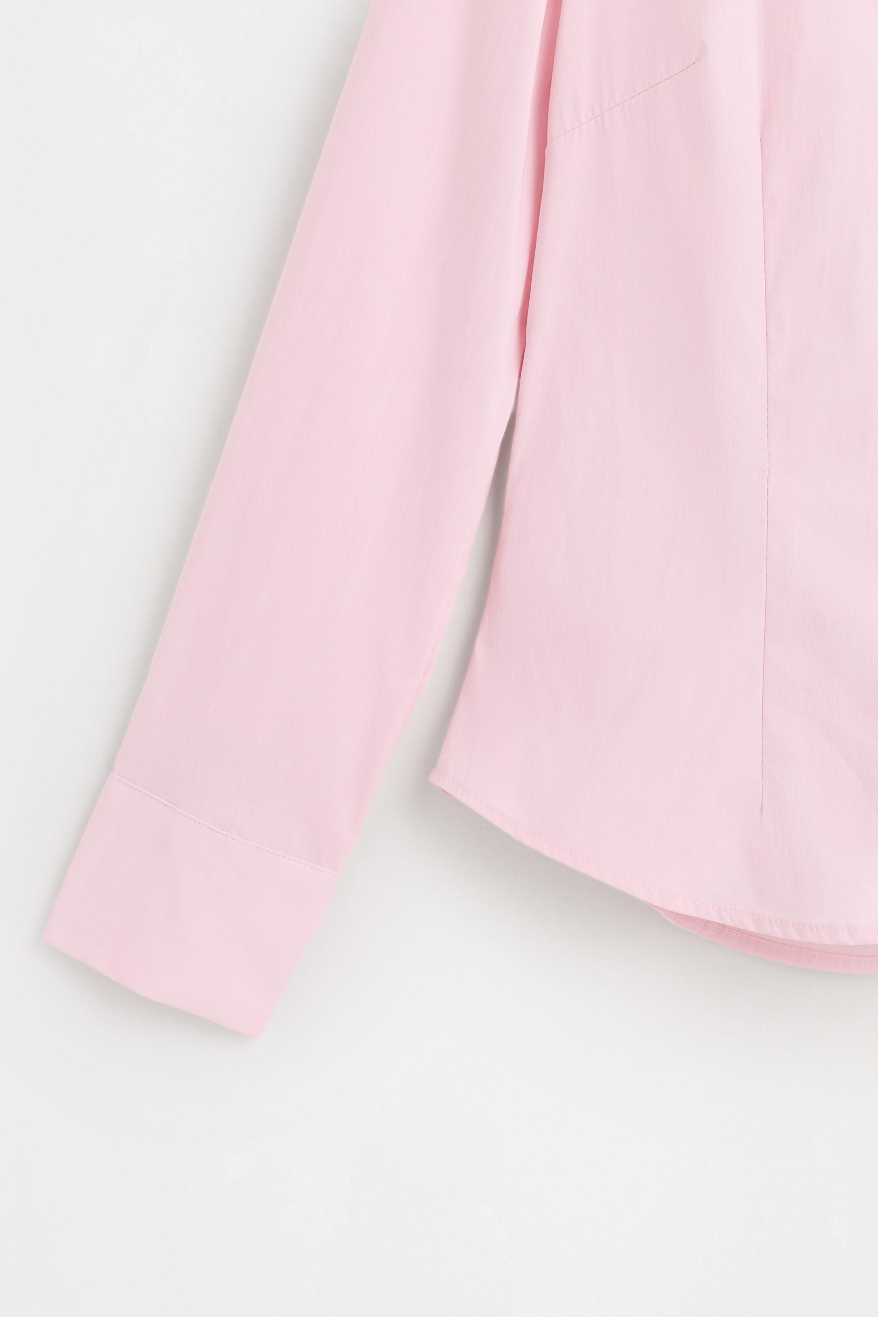 Printed poplin shirt — ROSE PINK
