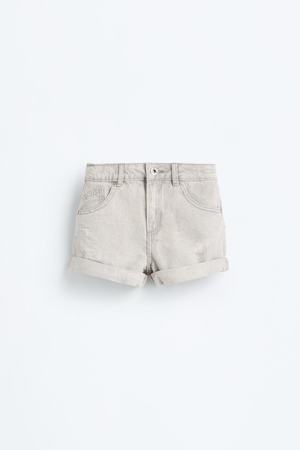 Pantalons curts denim mom