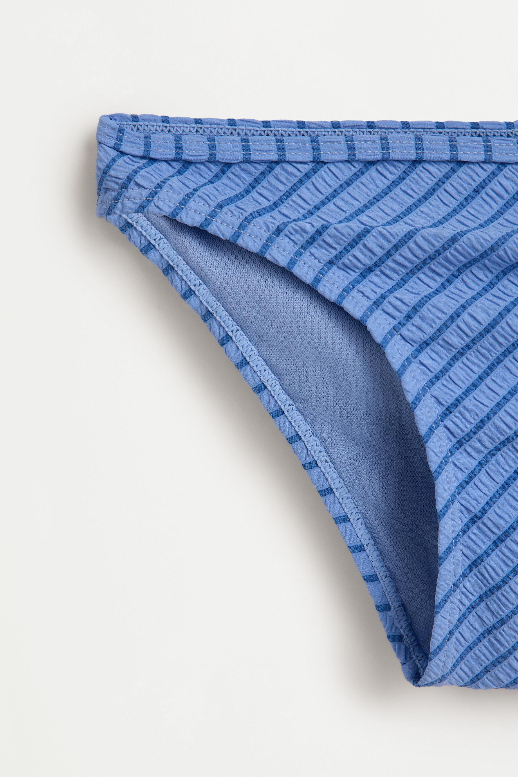 Girls' Blue Striped Bikini — BLUE