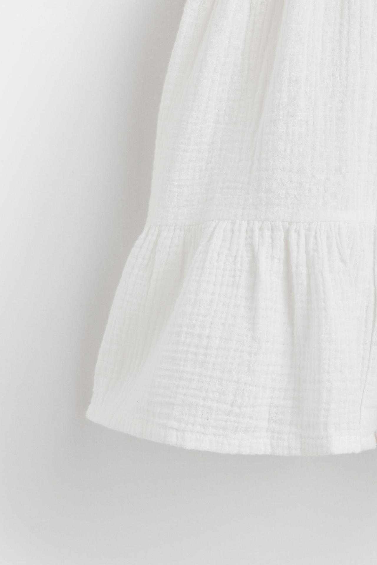 Elastic waist shirt dress — OFF WHITE