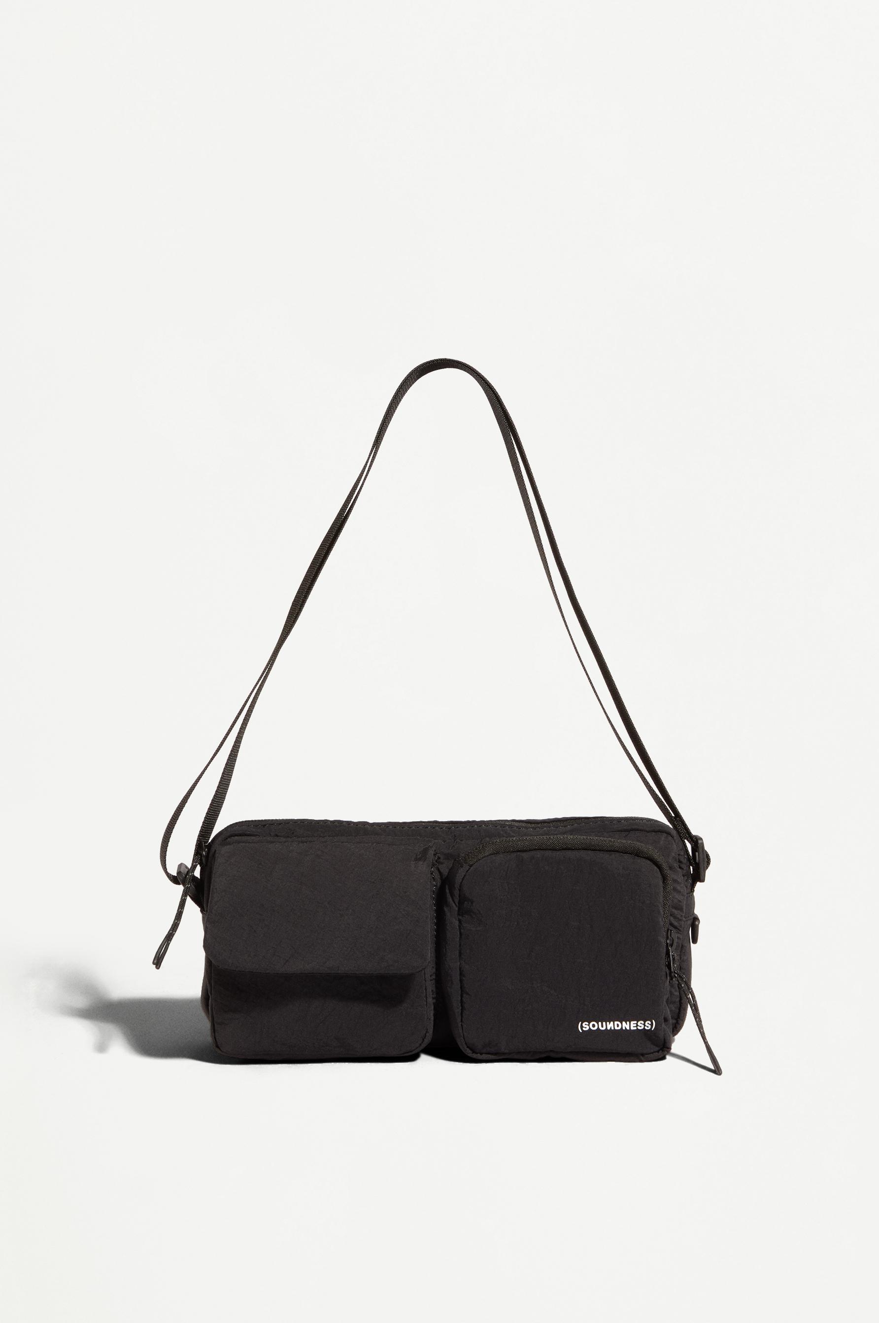 Soundness nylon belt bag — BLACK