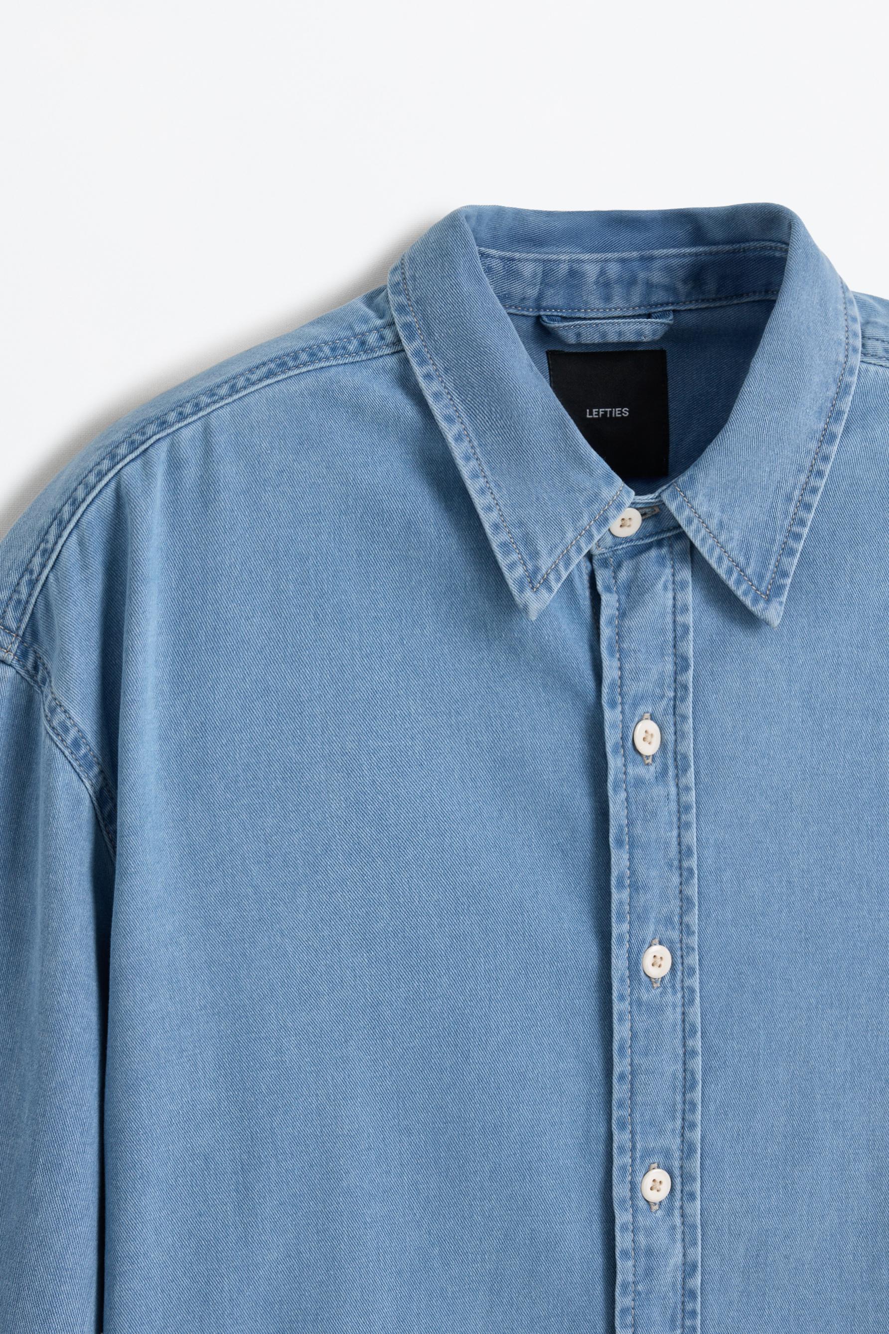 Oversize denim shirt — PALE BLUE