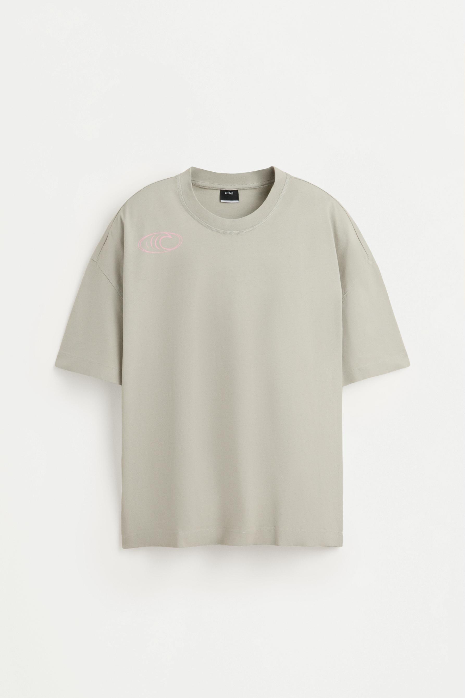 Faded effect printed T-shirt — STEEL