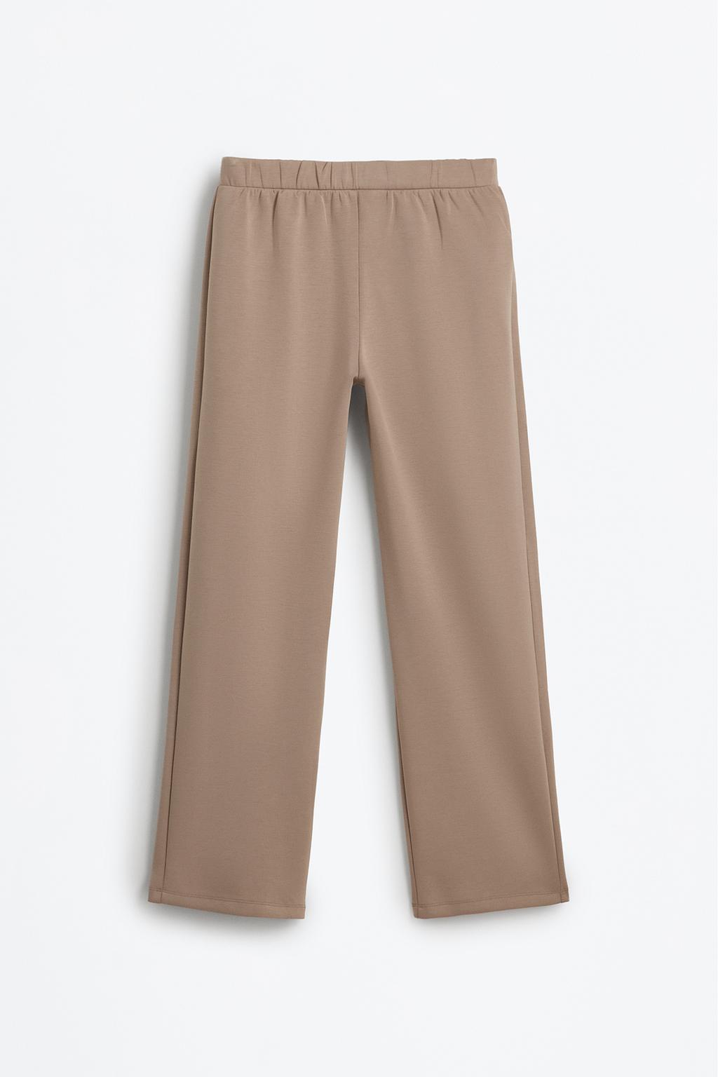 Flowing straight-leg sports trousers