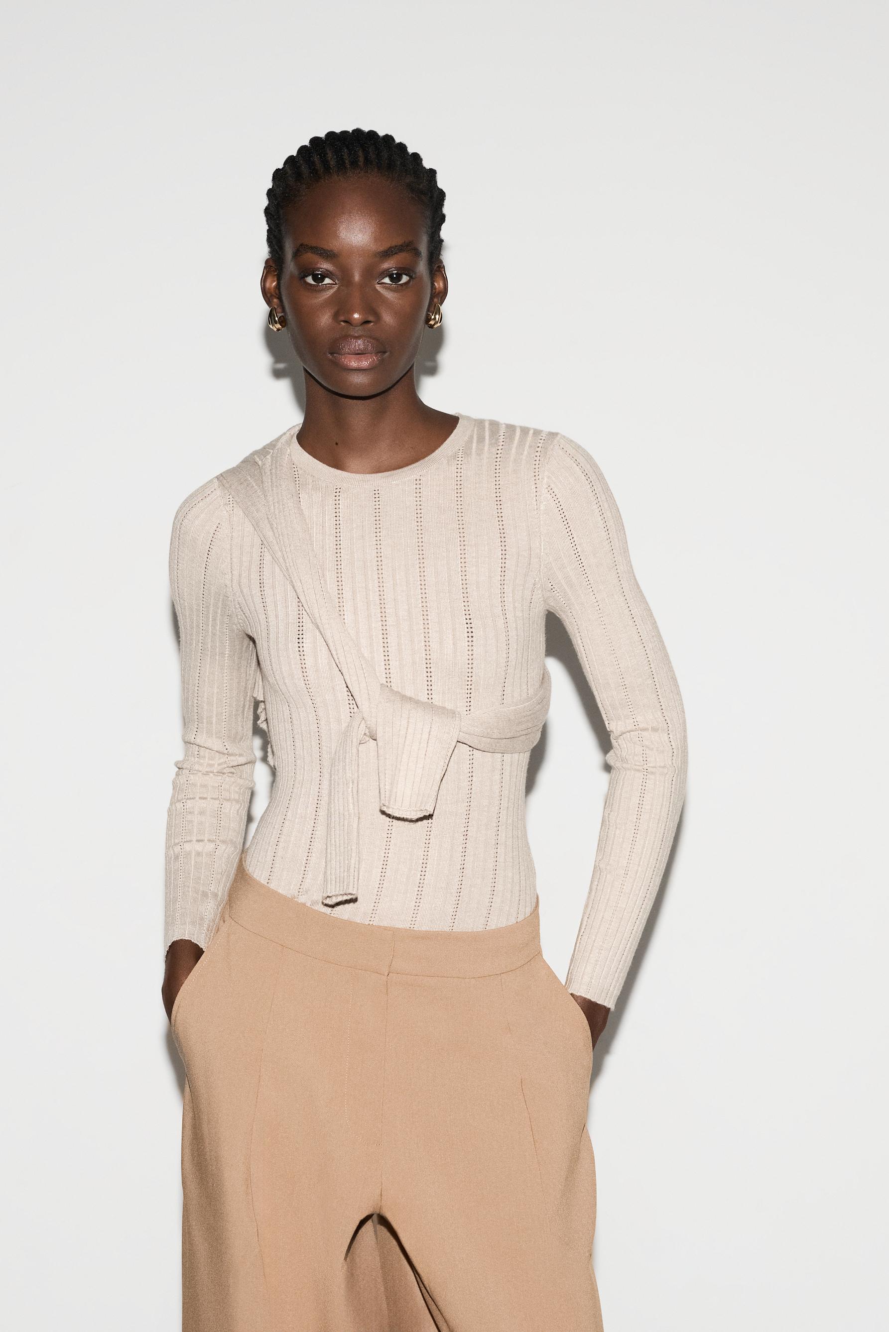 Jersey canalé calado