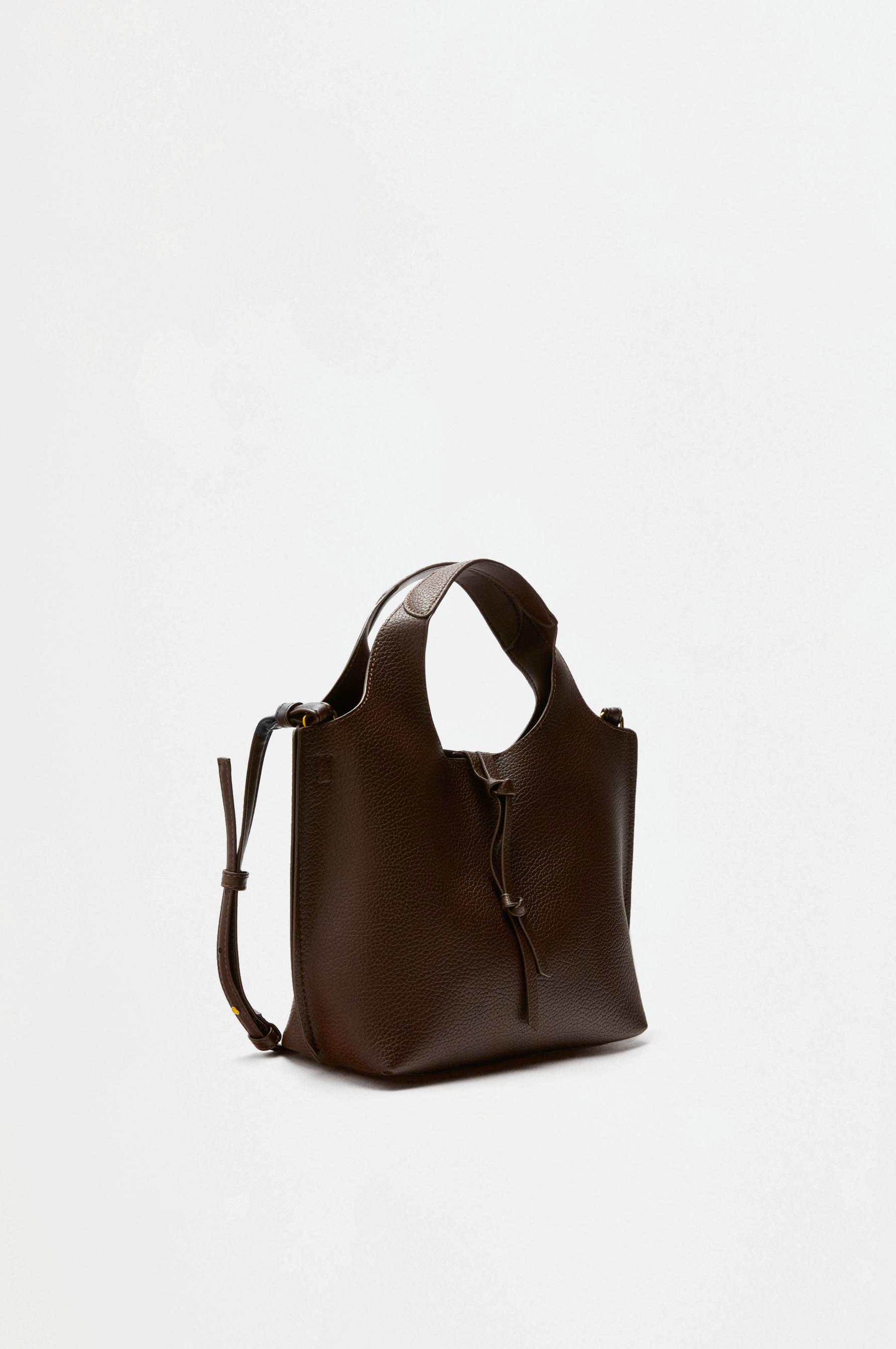 Mini shopper bag — BROWN