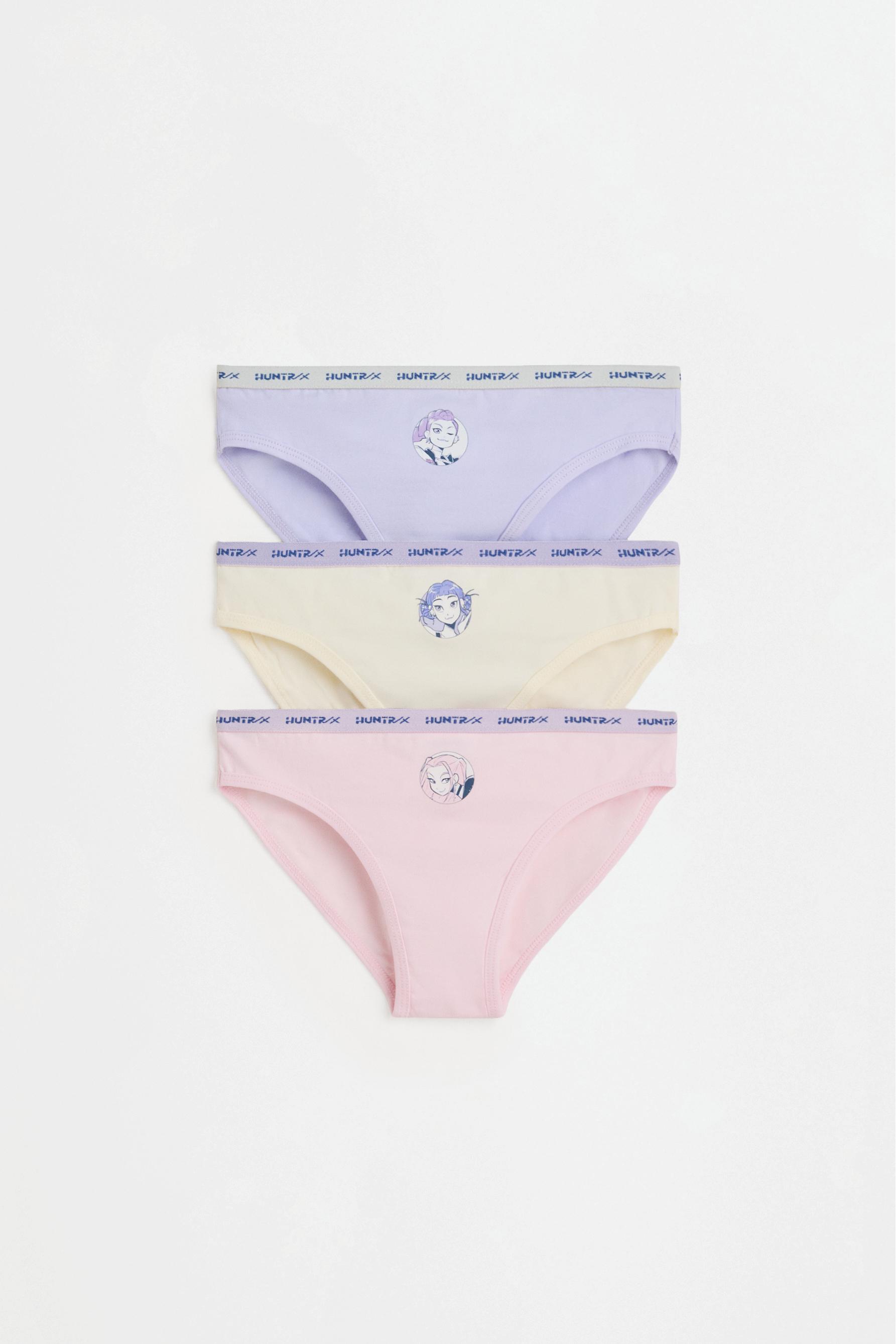 Huntrix K-Pop Demon Hunters ™/© Netflix Briefs (3-Pack) — LILAC/WHITE