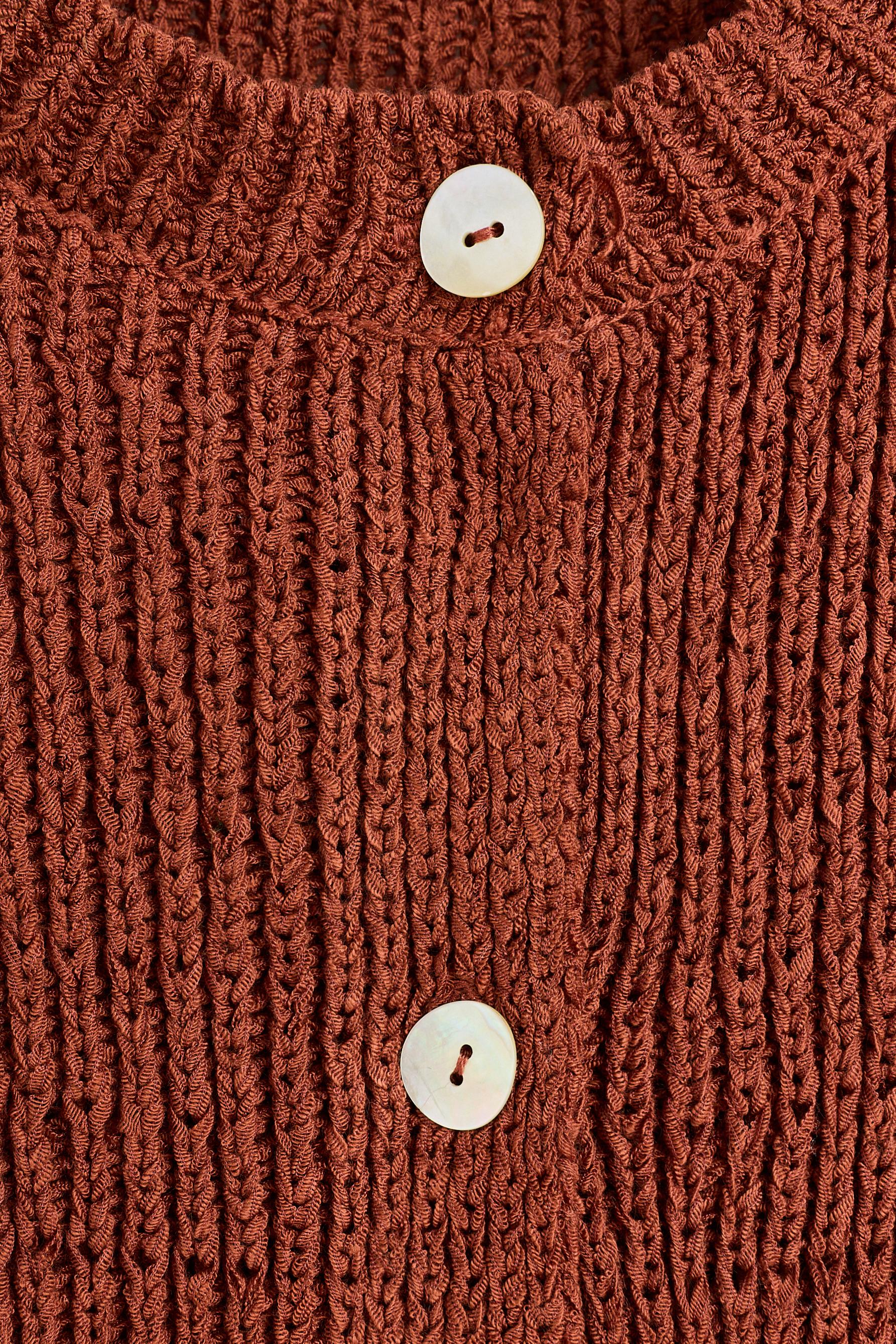 Rustic cropped vest — RUSSET