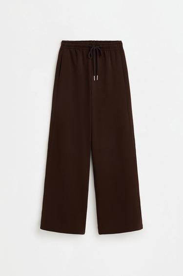 Basic wide-leg tracksuit trousers — CHOCOLATE 6