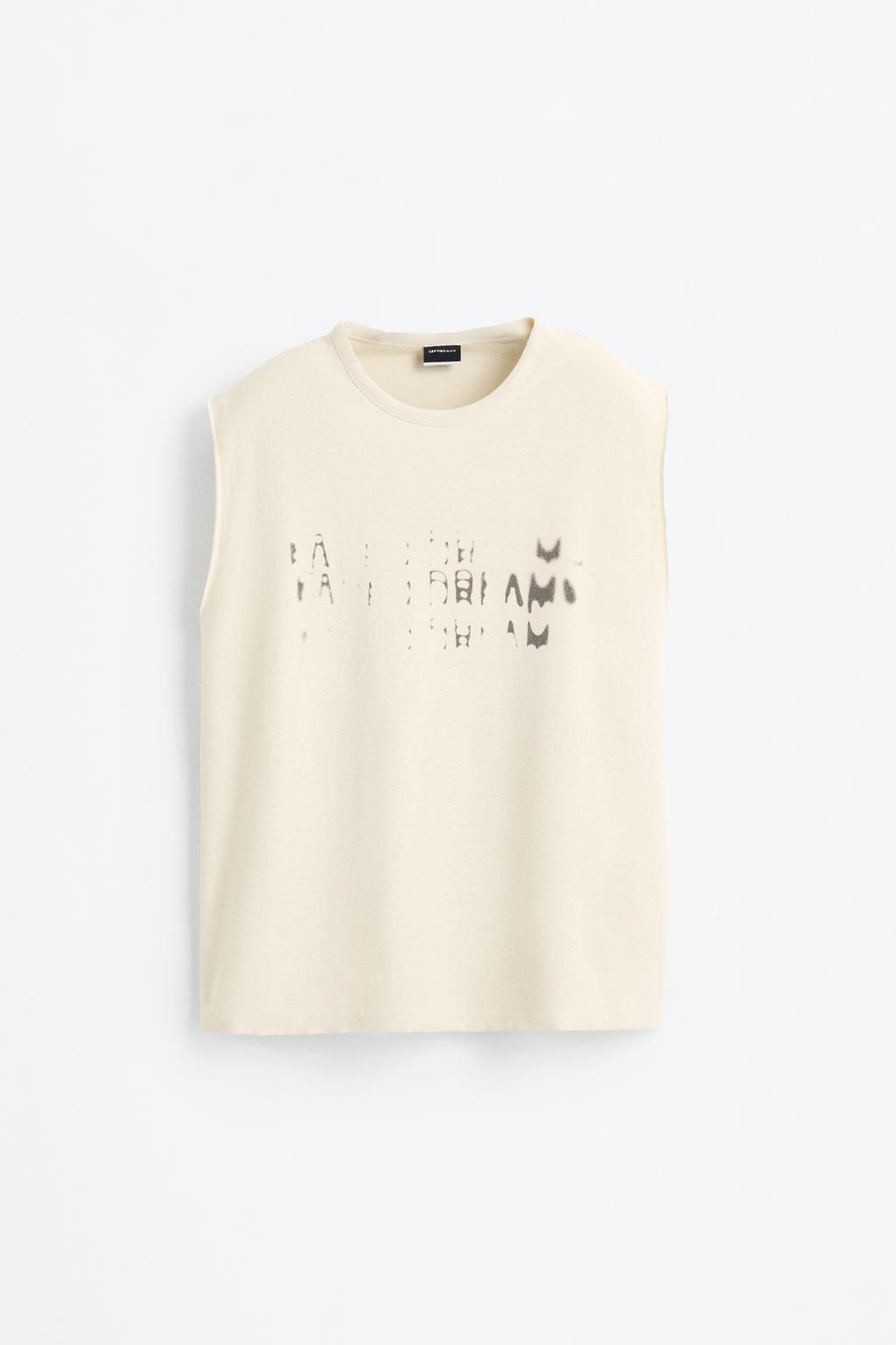 T-shirt manga à cava textura