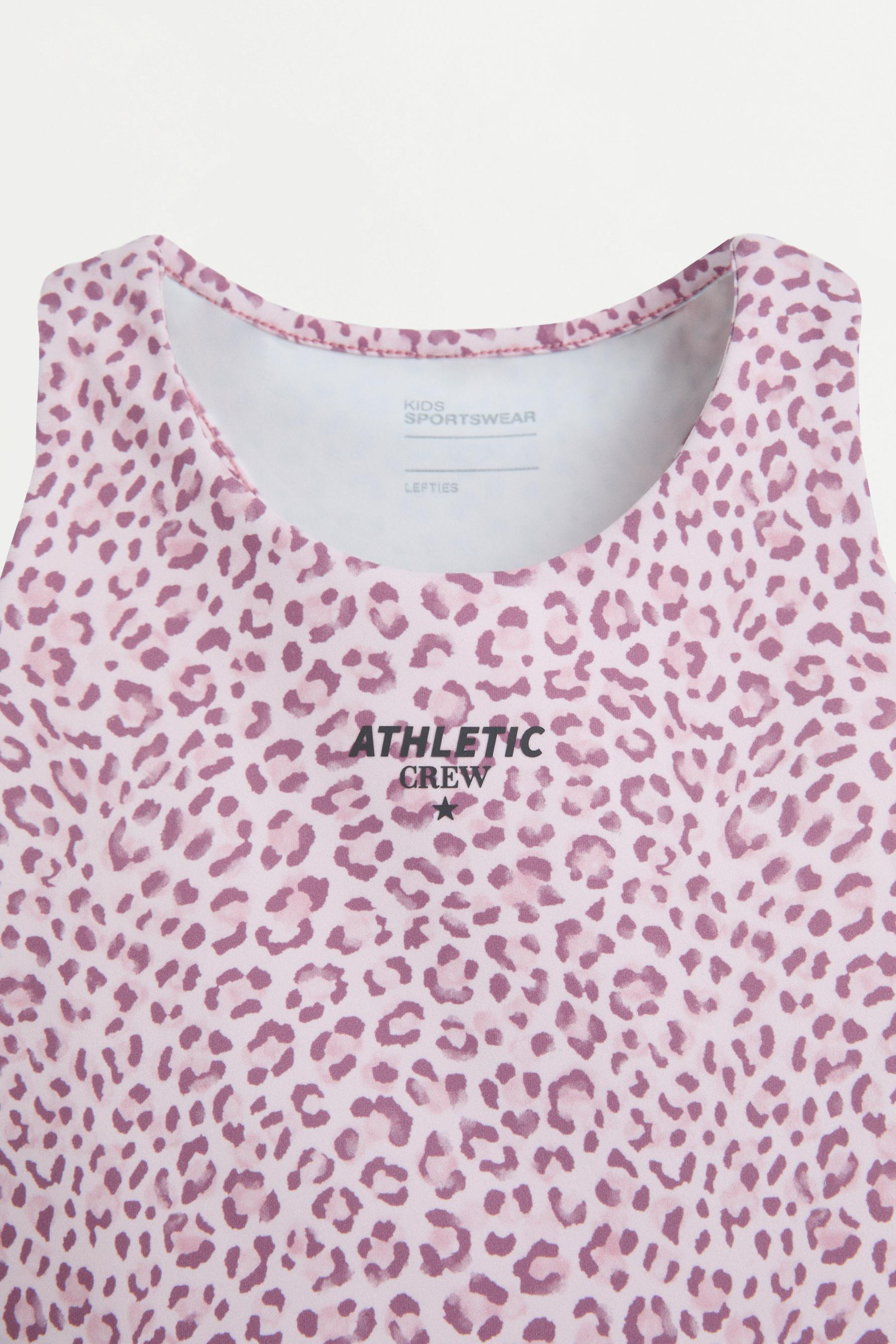 Printed sports top — PINK
