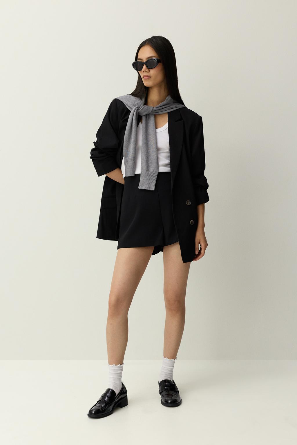High-waist dress shorts