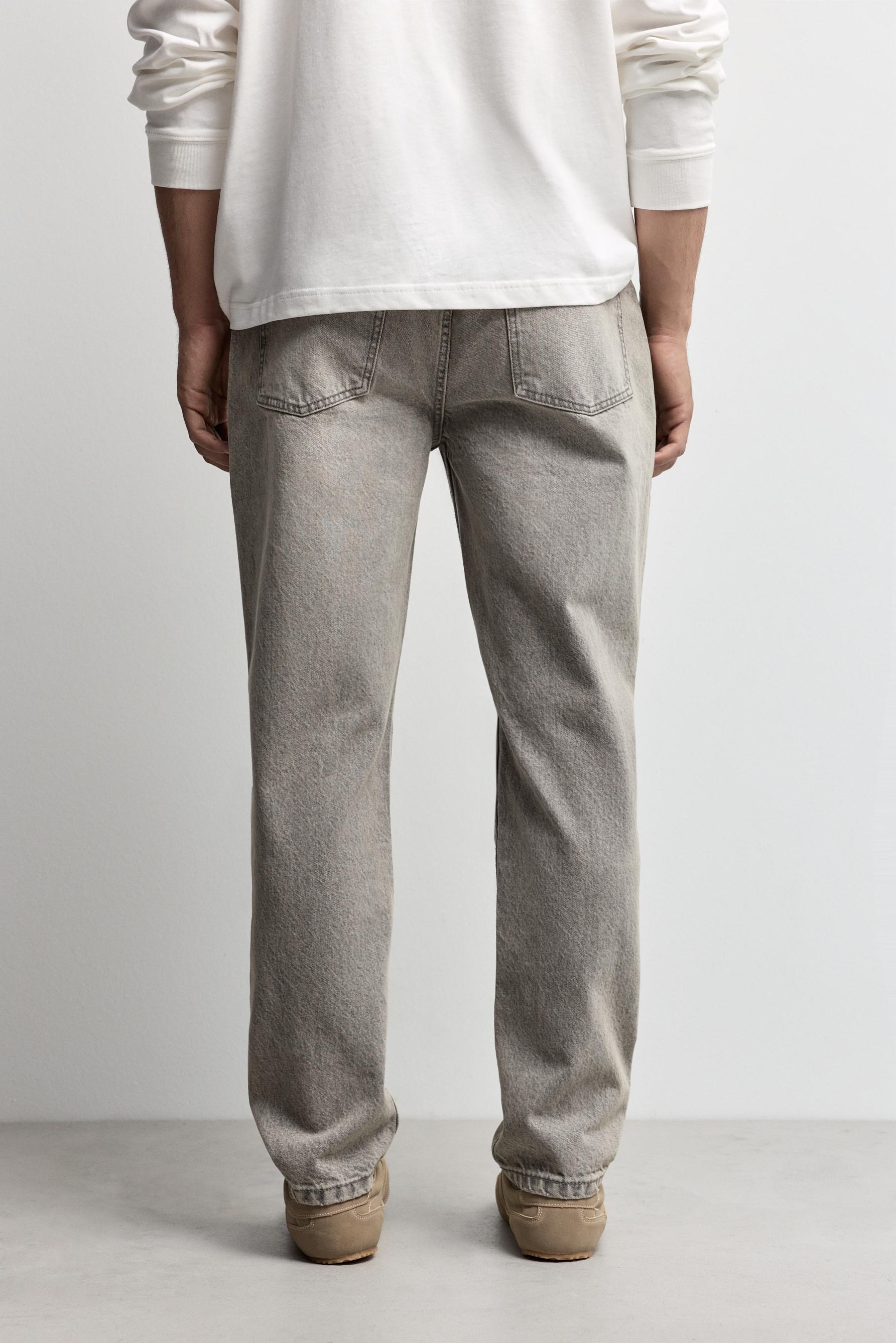 Ripped regular jeans — GREY