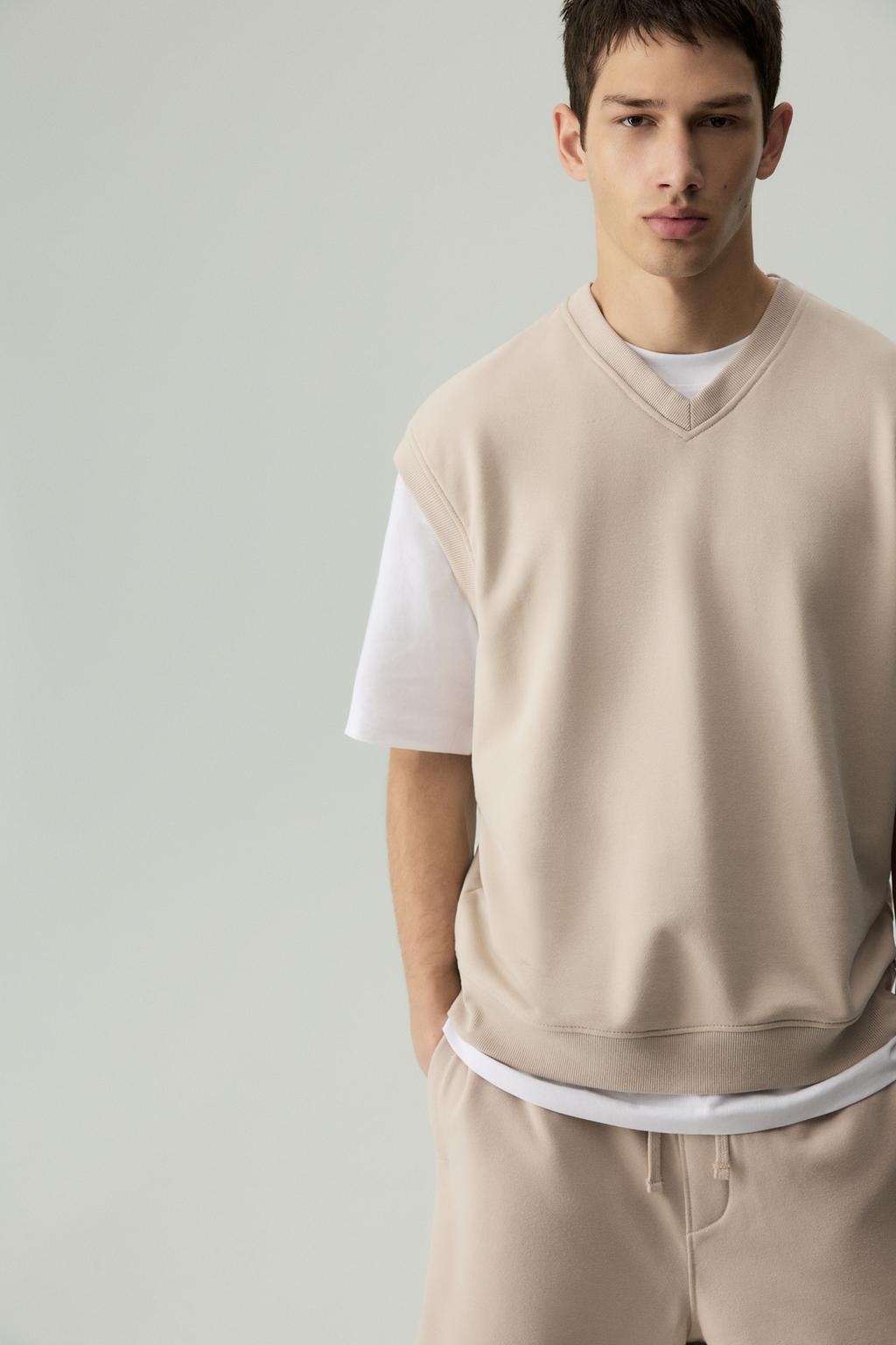 V-neck tracksuit vest