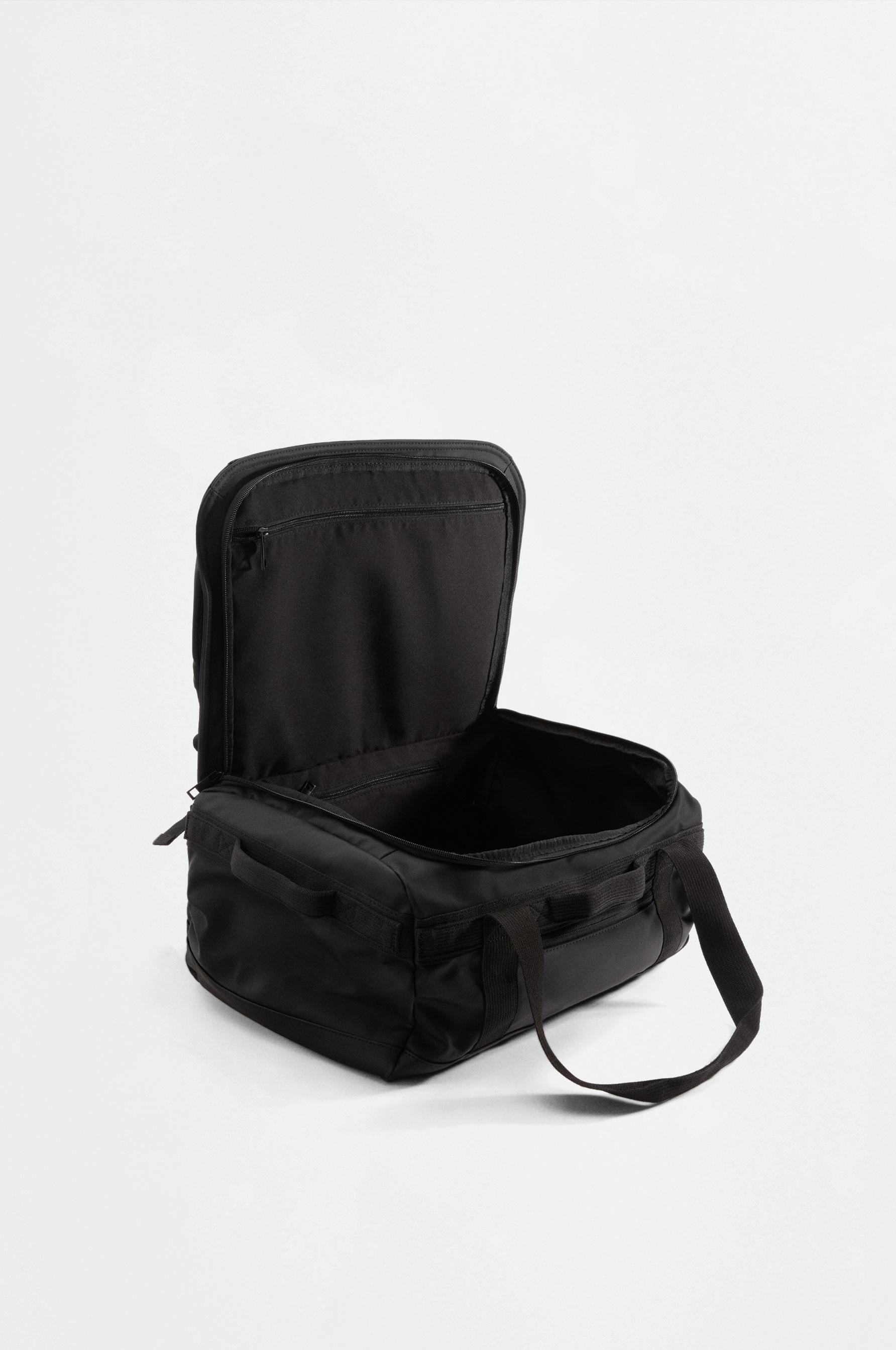 Rubberized travel backpack — BLACK