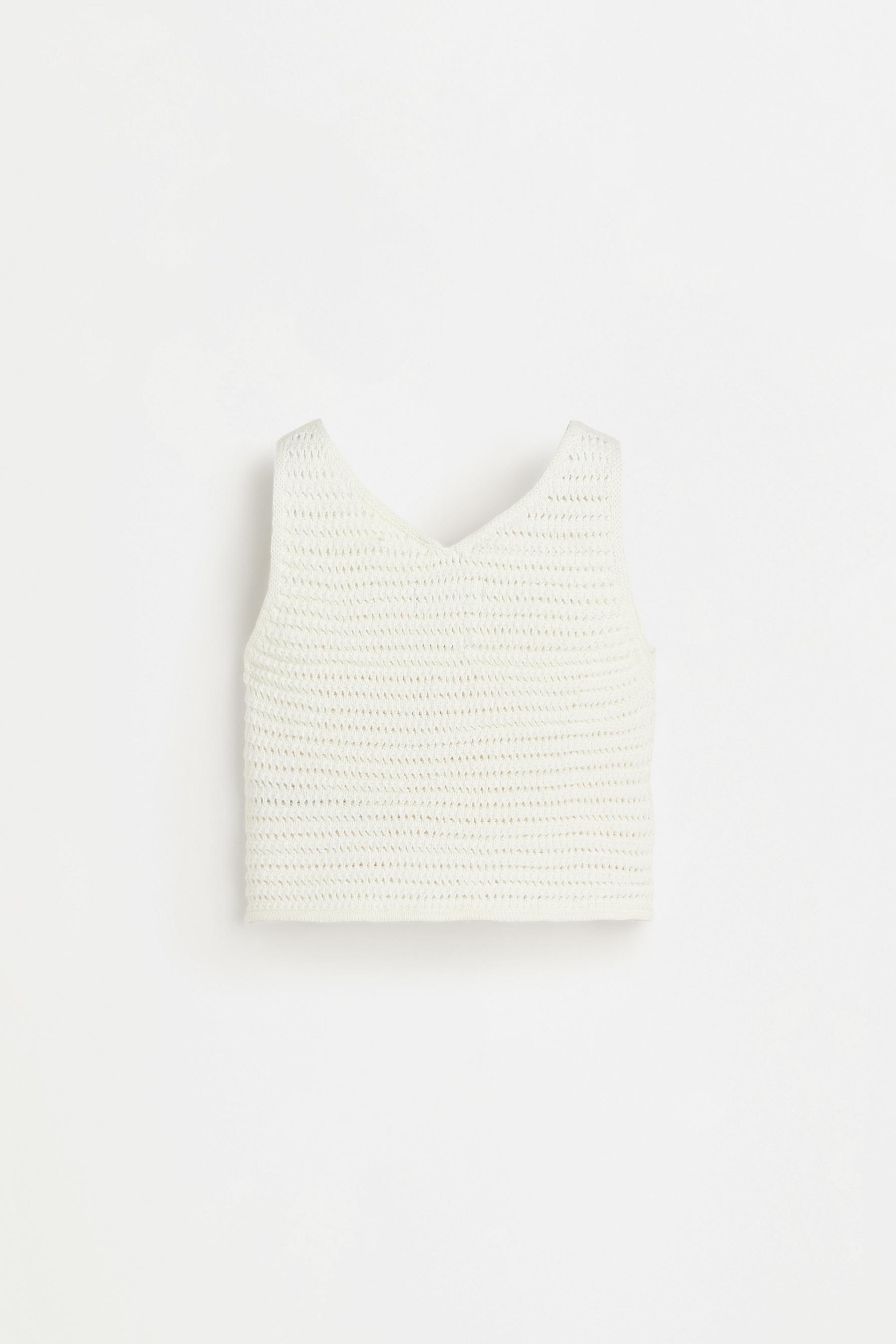 Cutwork top — WHITE
