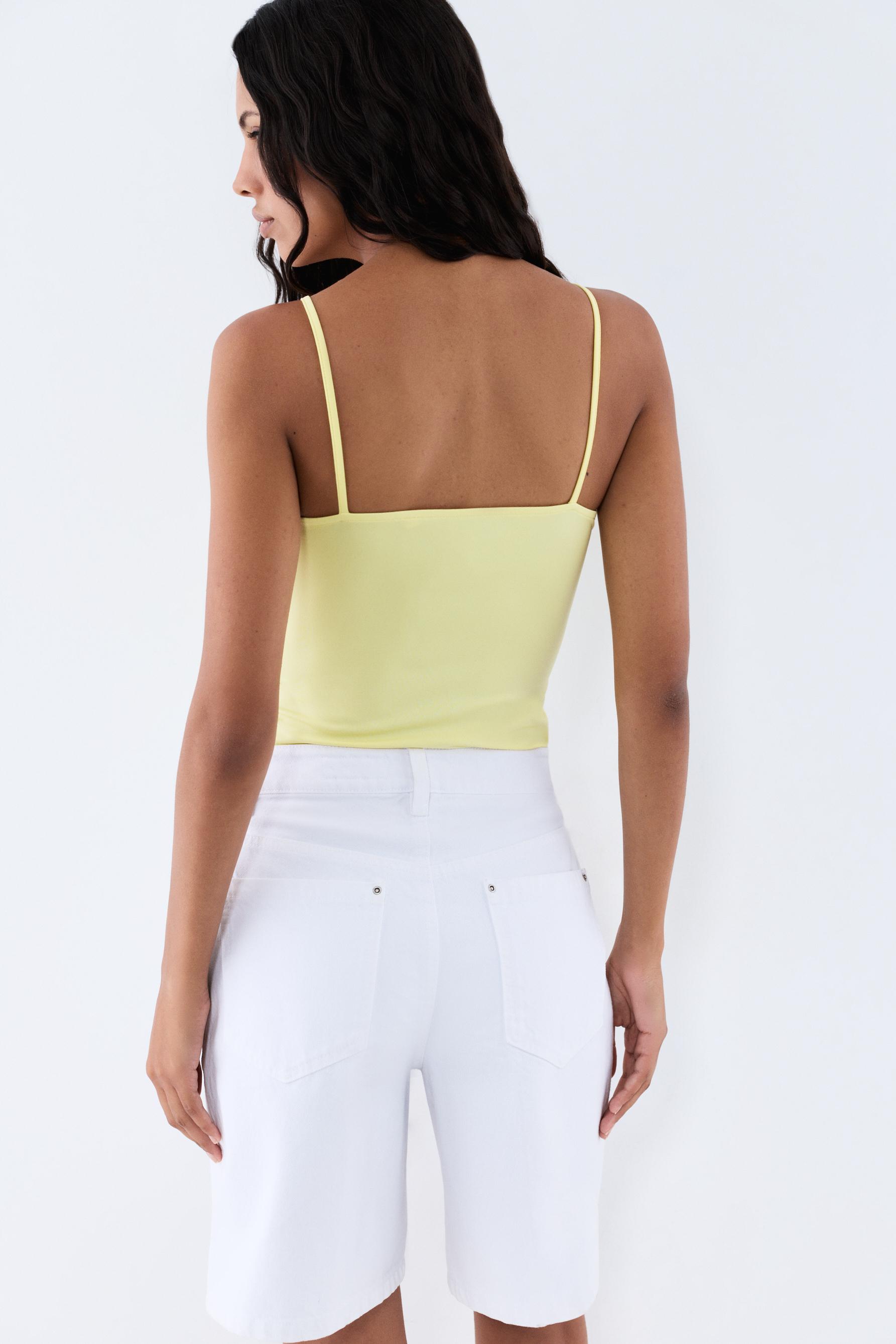 Polyamide Strappy Top — YELLOW