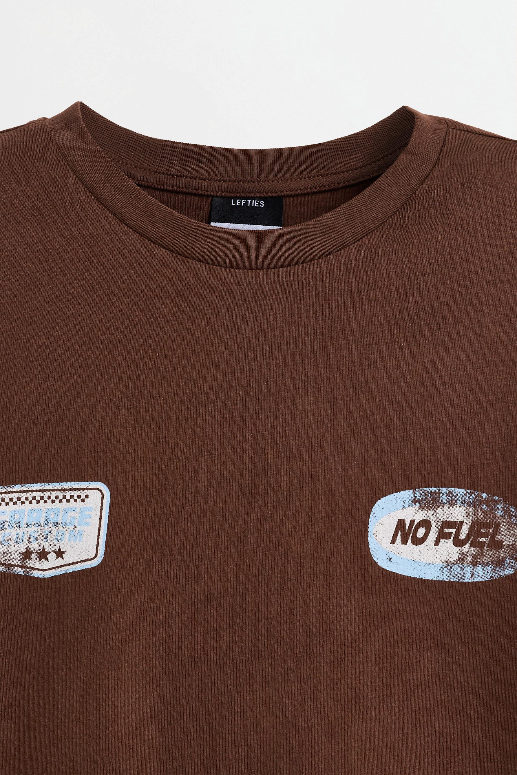 Printed T-shirt — BROWN