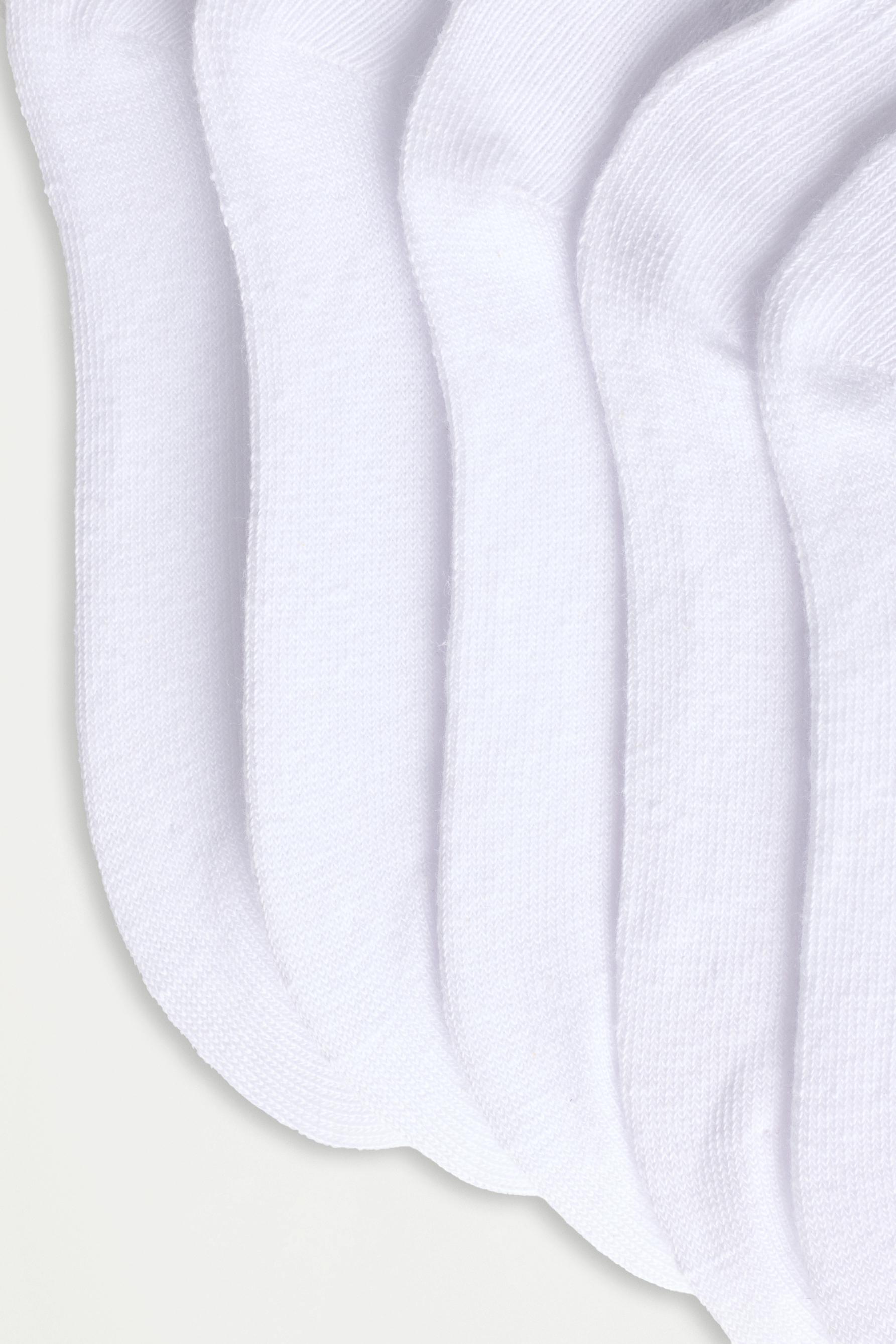 Plain ankle socks (Pack 10) — WHITE