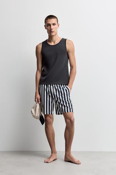 Embroidered ribbed vest top — DARK NAVY 2