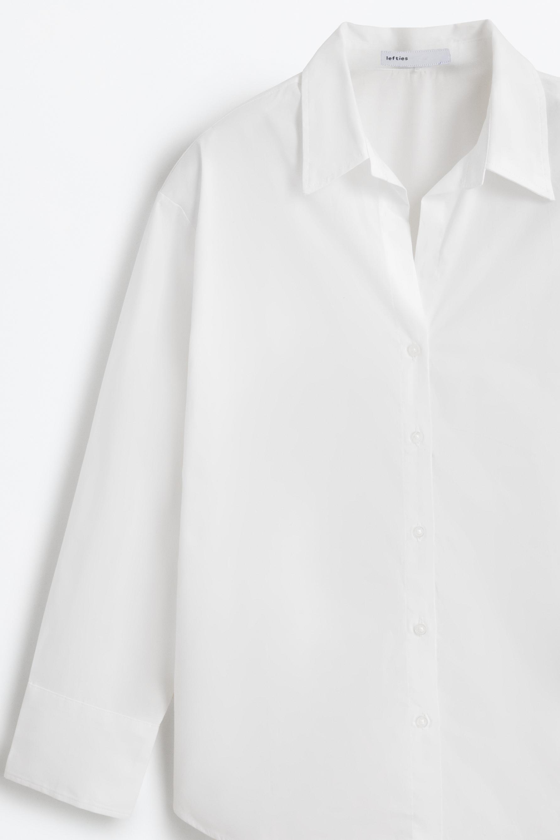 Basic poplin shirt — WHITE