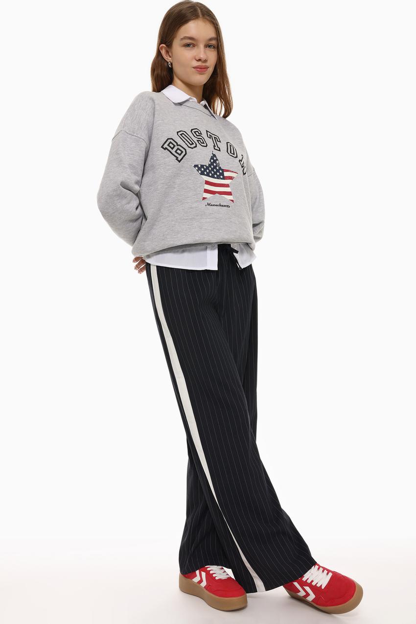 Outfits Pantalon Con Raya Al Costado Mujer Outfits Pantalon