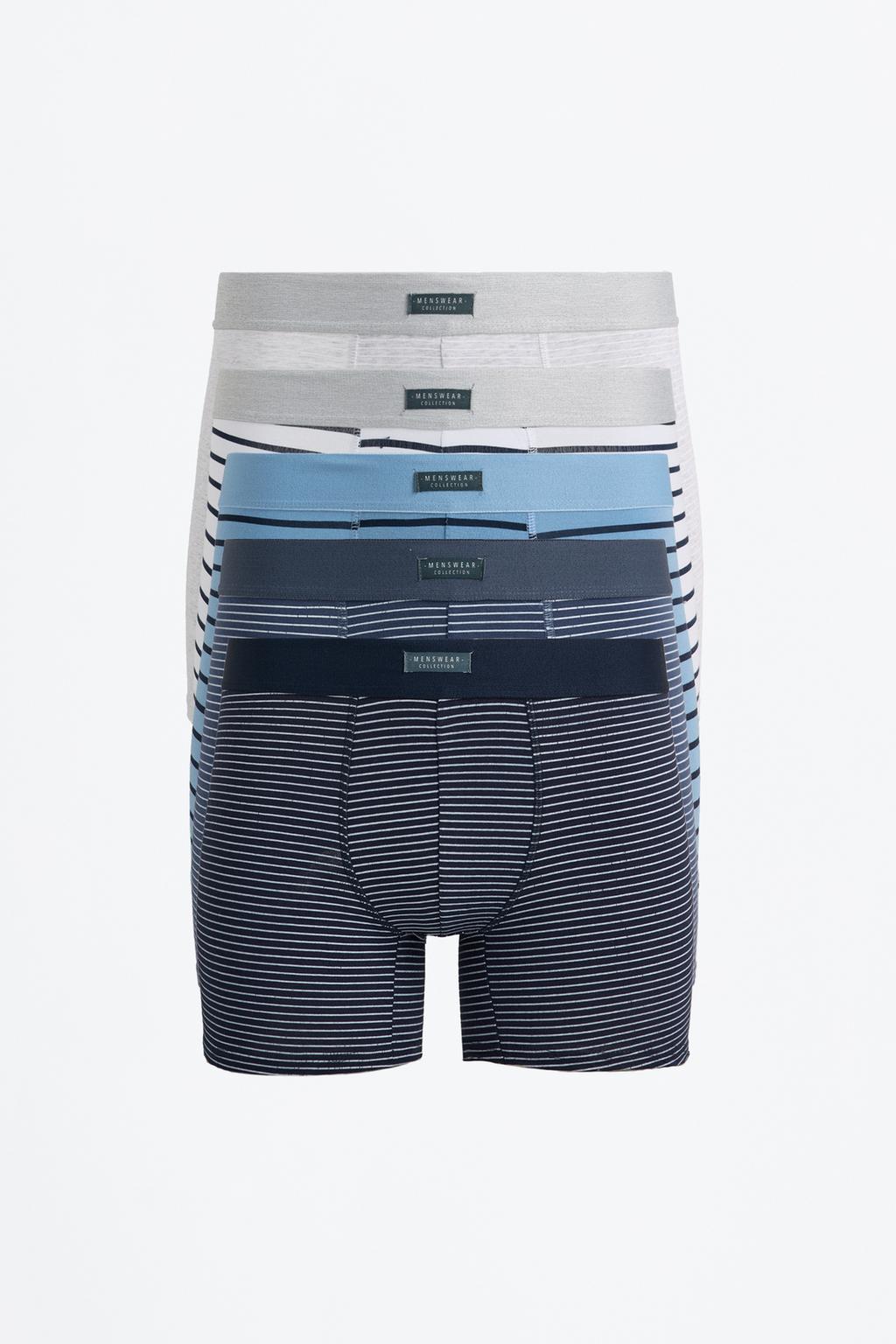 Pack 5 boxer lunghi combinati