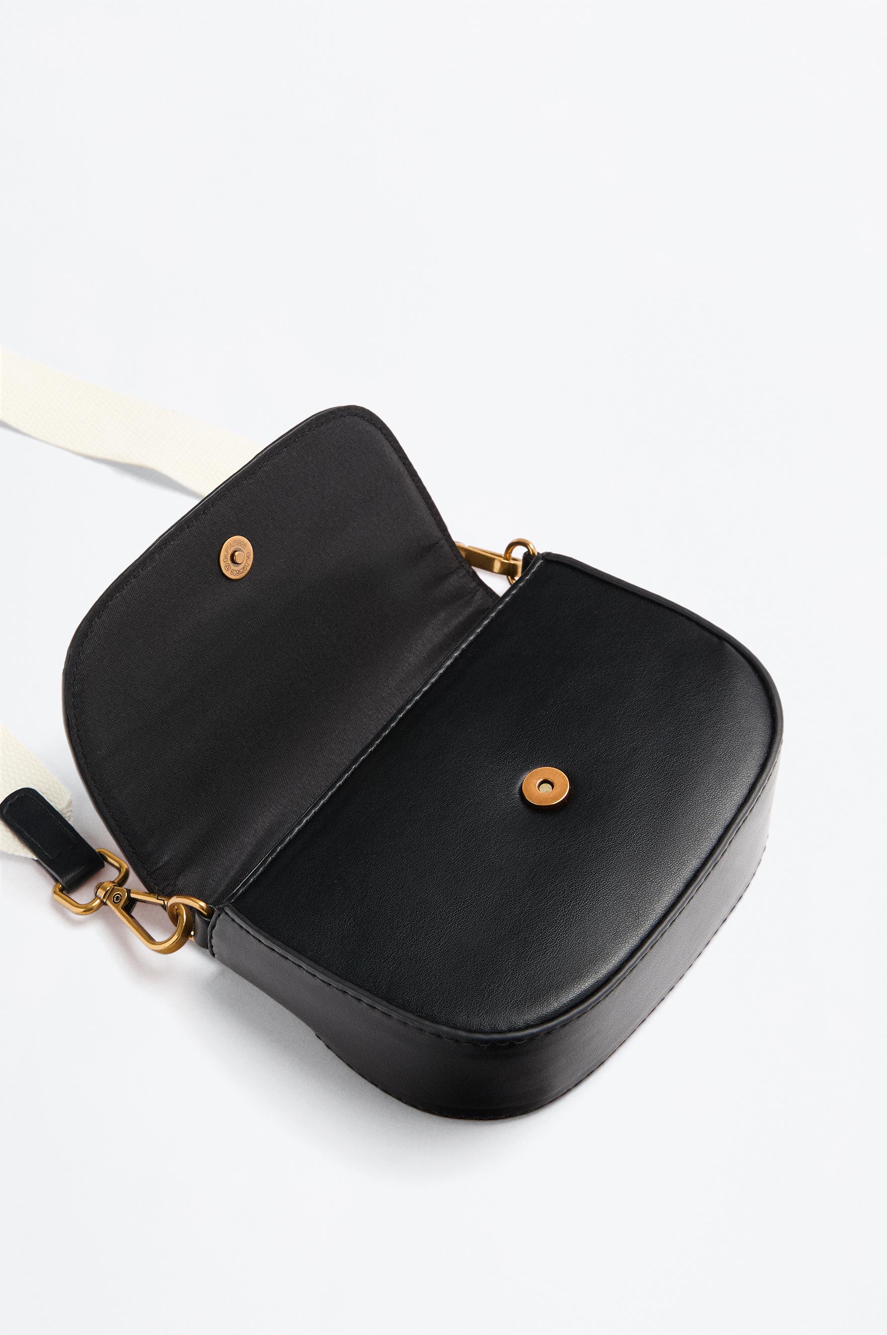Flap crossbody bag — BLACK
