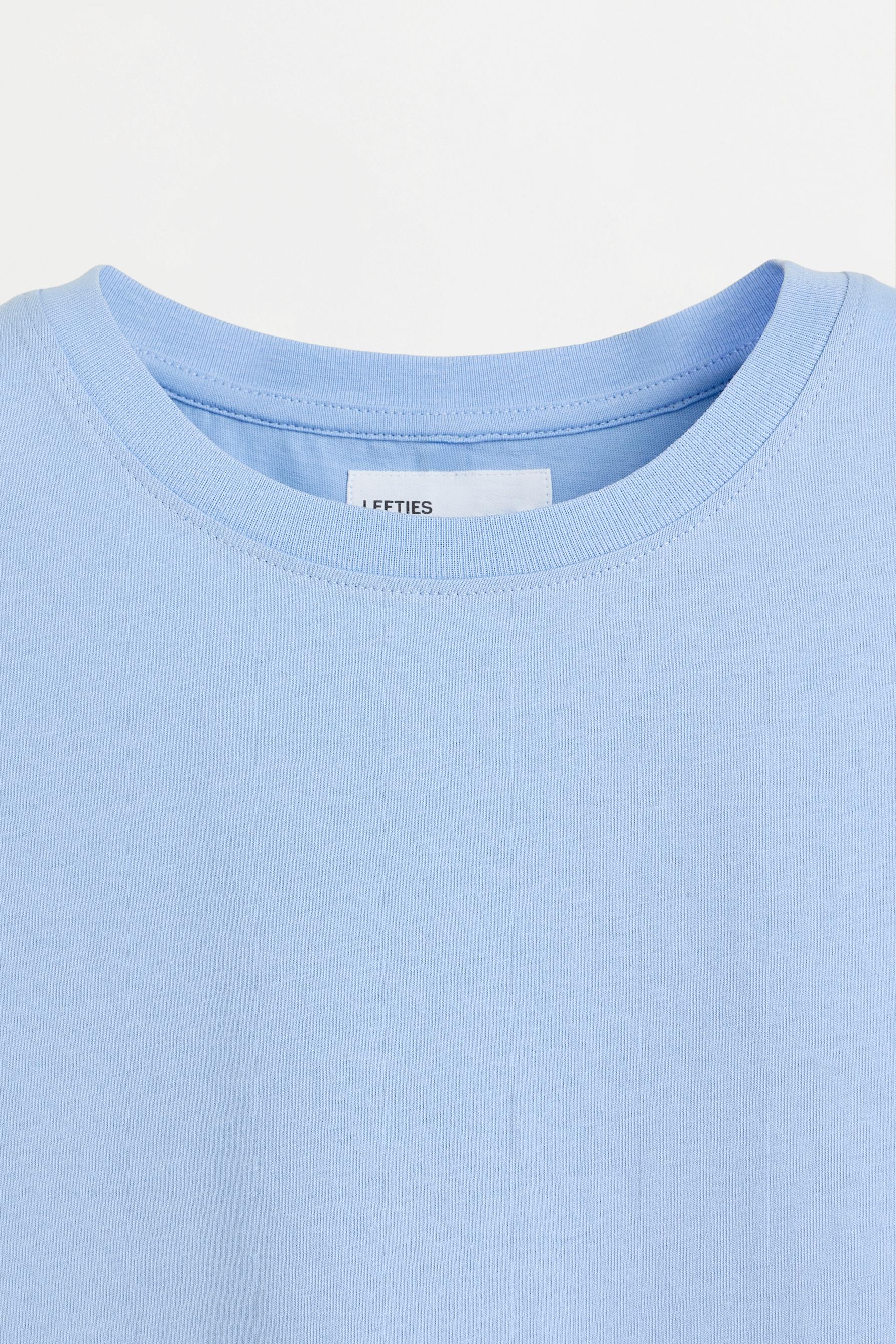 Basic round neck T-shirt — SKY BLUE