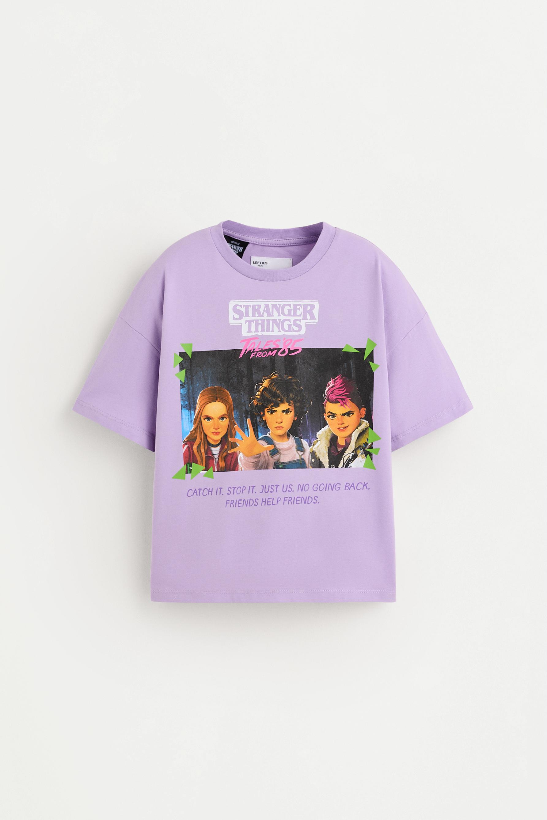 Stranger Things™/© Netflix back maxi print T-shirt — MAUVE