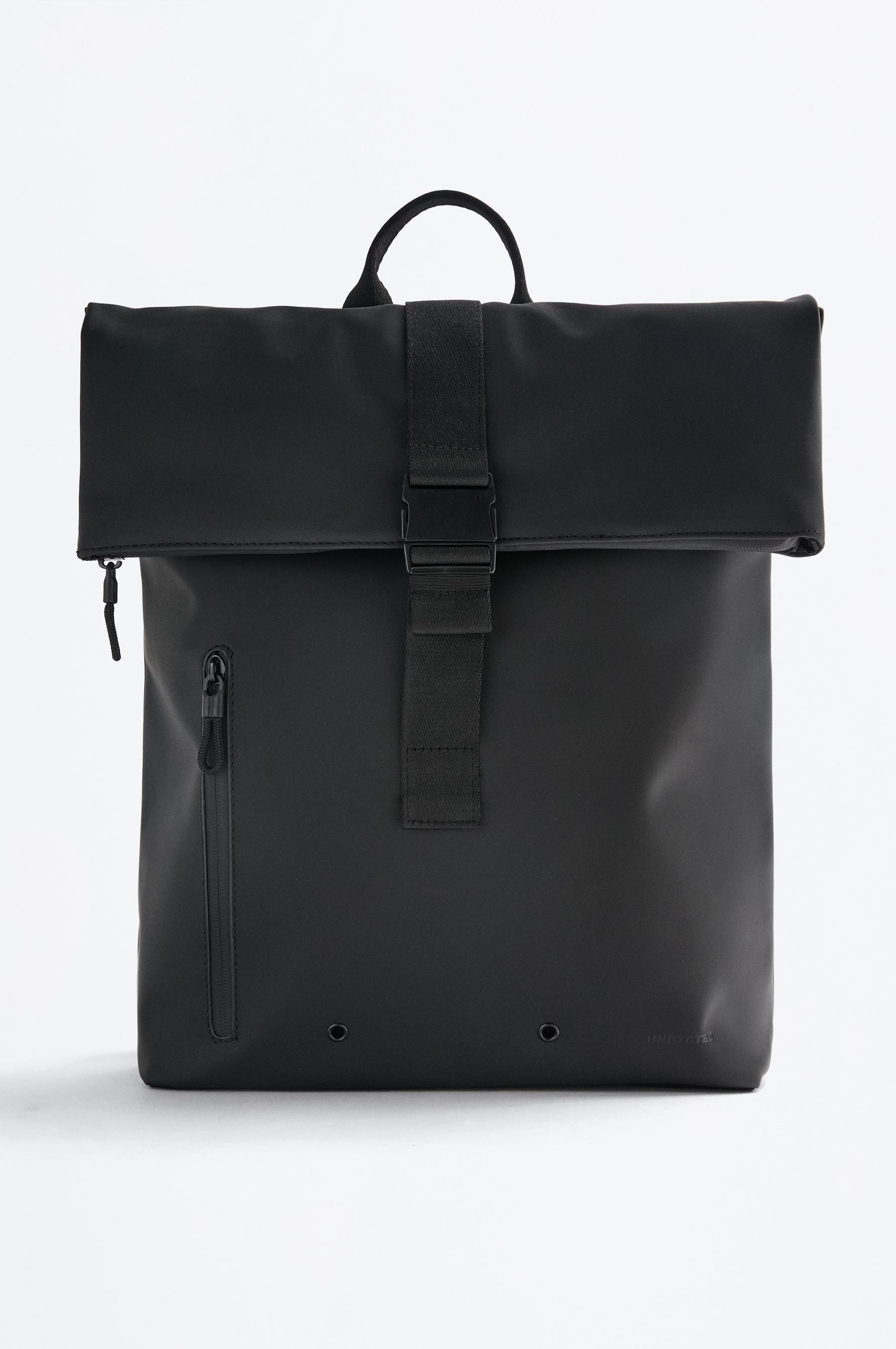 Rubberized Backpack — BLACK