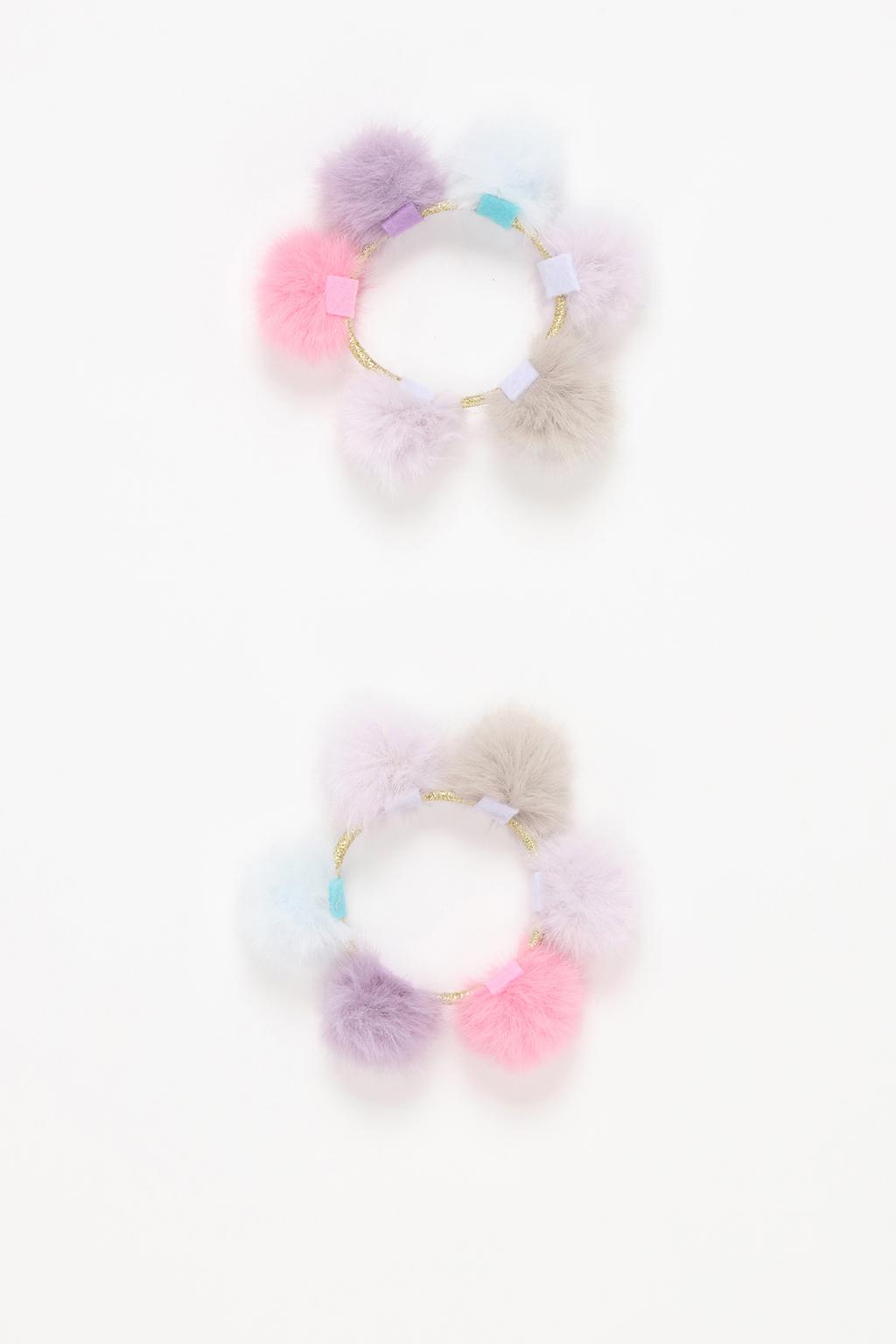 Pack of 2 pompom scrunchies