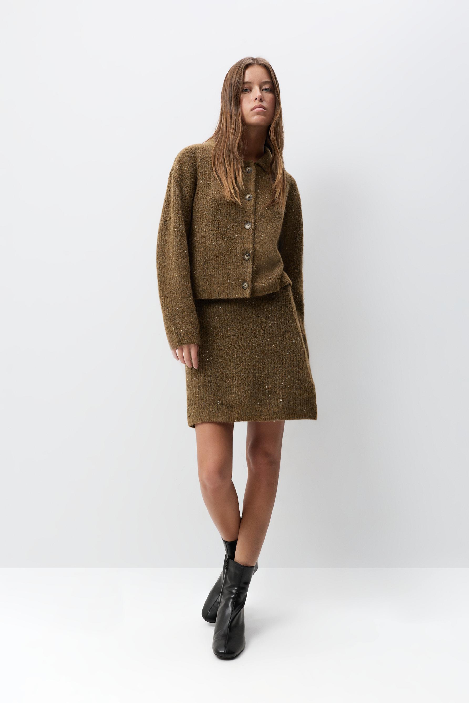 Chaqueta punto jaspeado