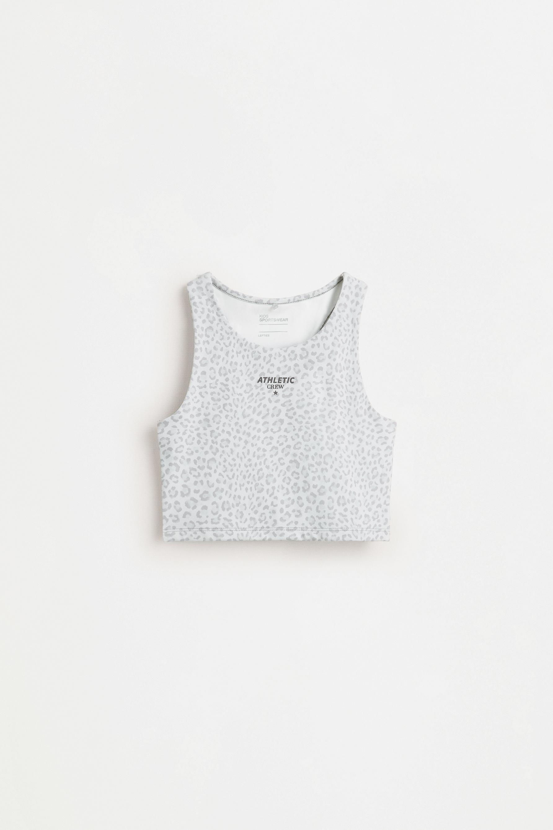 Printed sports top — GREY