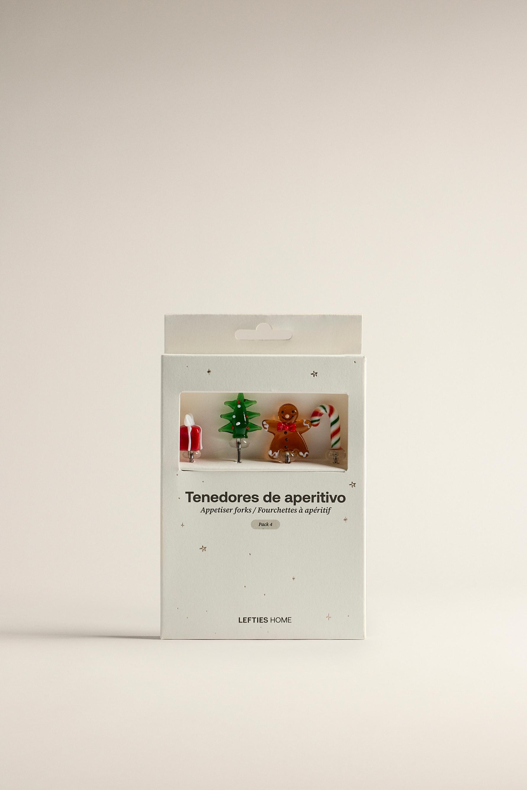 Tenedores de aperitivo navideños (Pack 4)