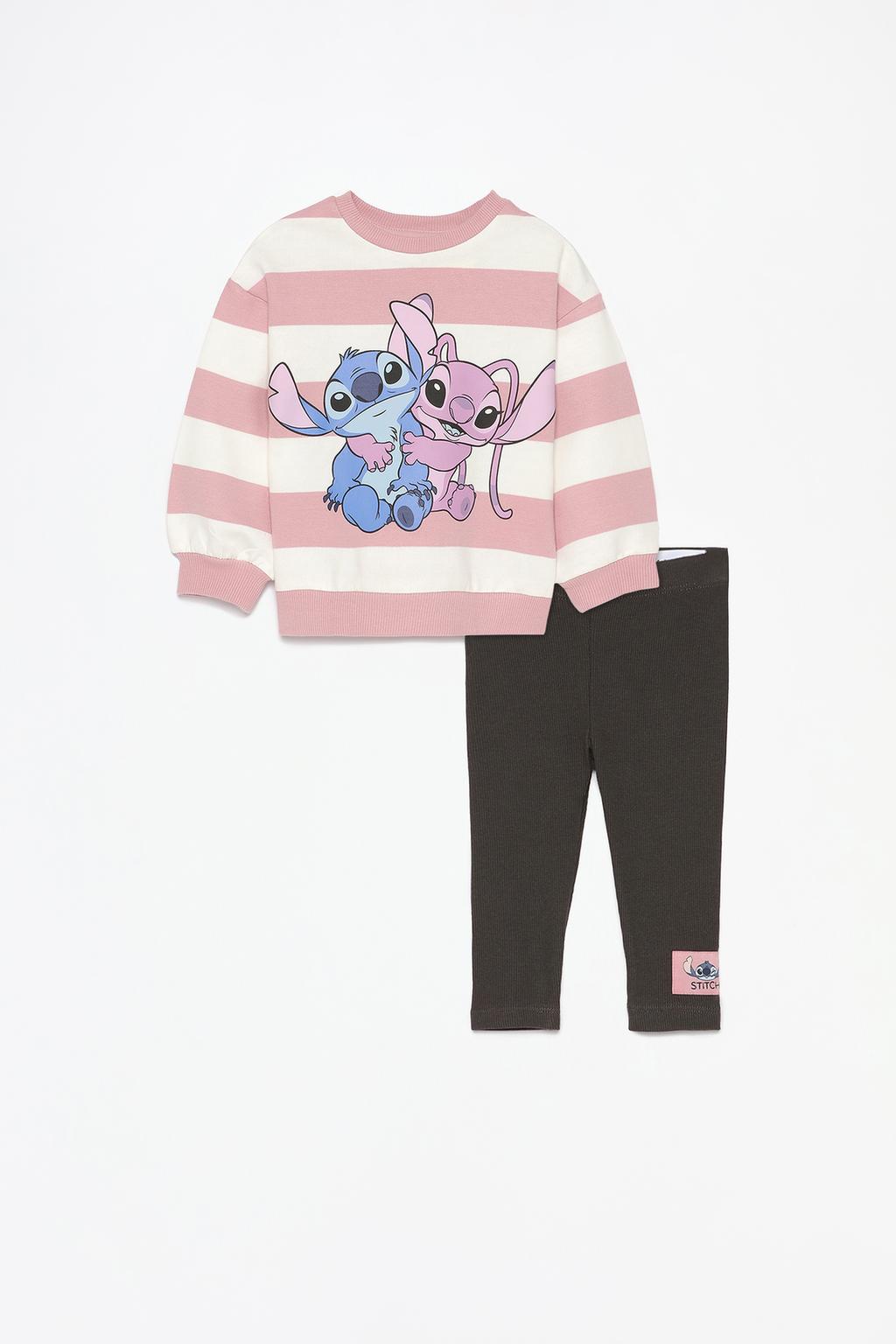 Stitch ve Angel ©Disney sweatshirt ve fitilli tayt takım