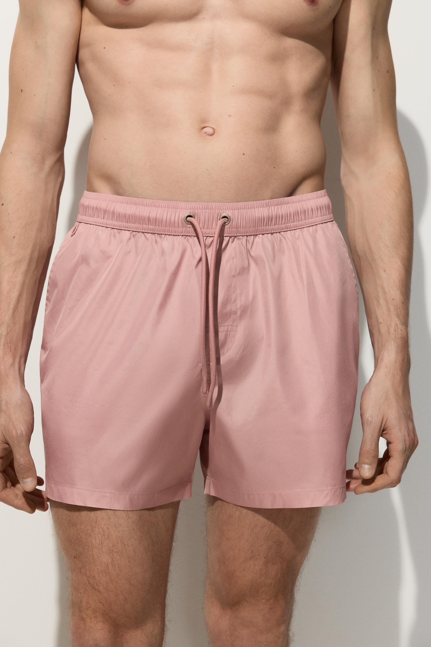 Basic regular fit swim shorts — DUSTY PINK