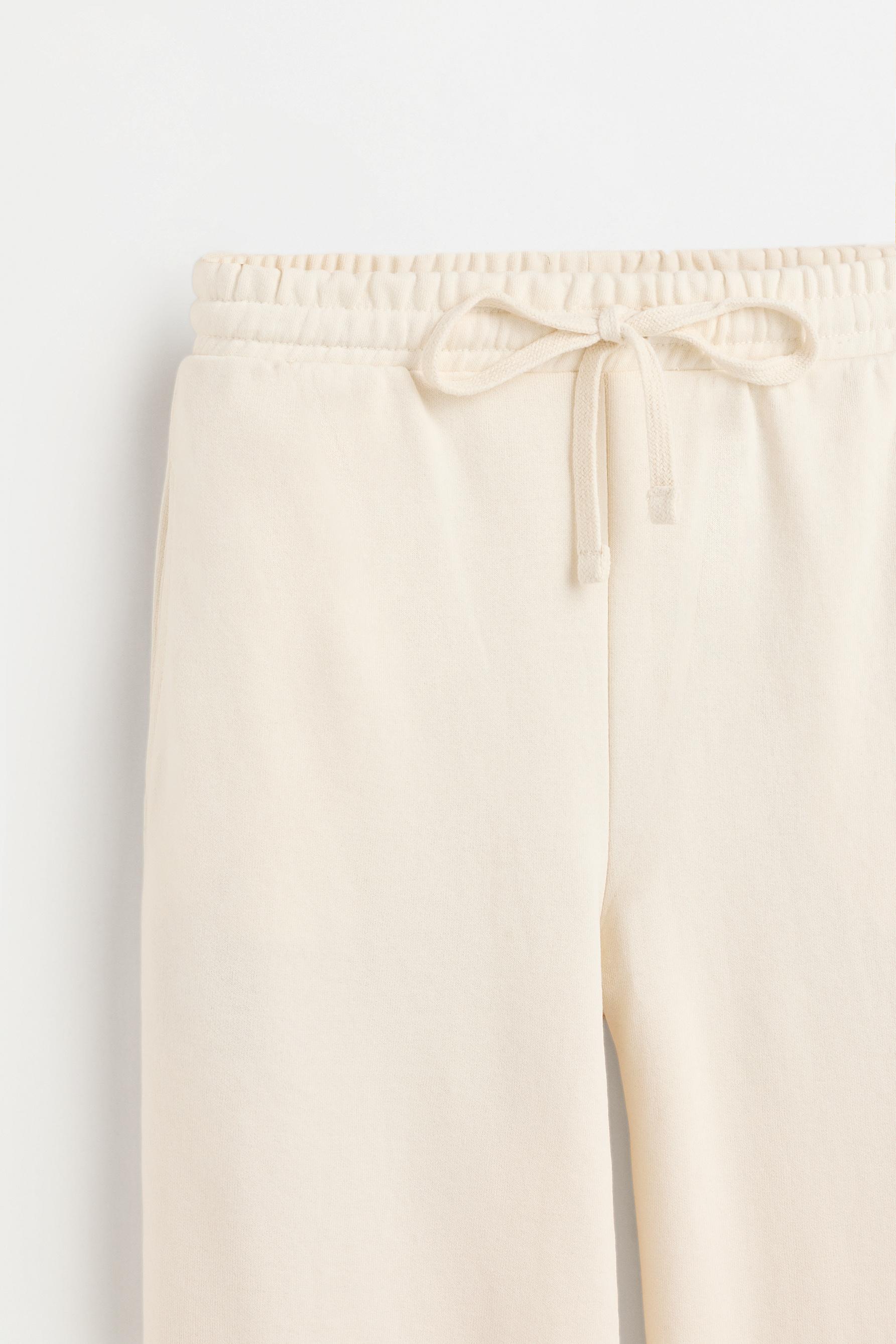 Wide-leg tracksuit bottoms — ECRU