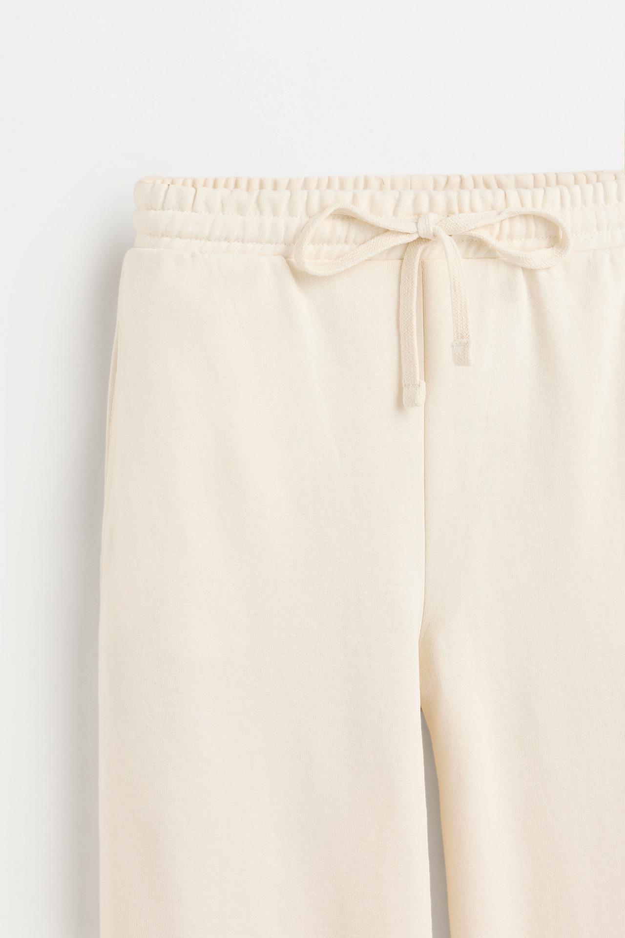 Wide-leg tracksuit bottoms — ECRU